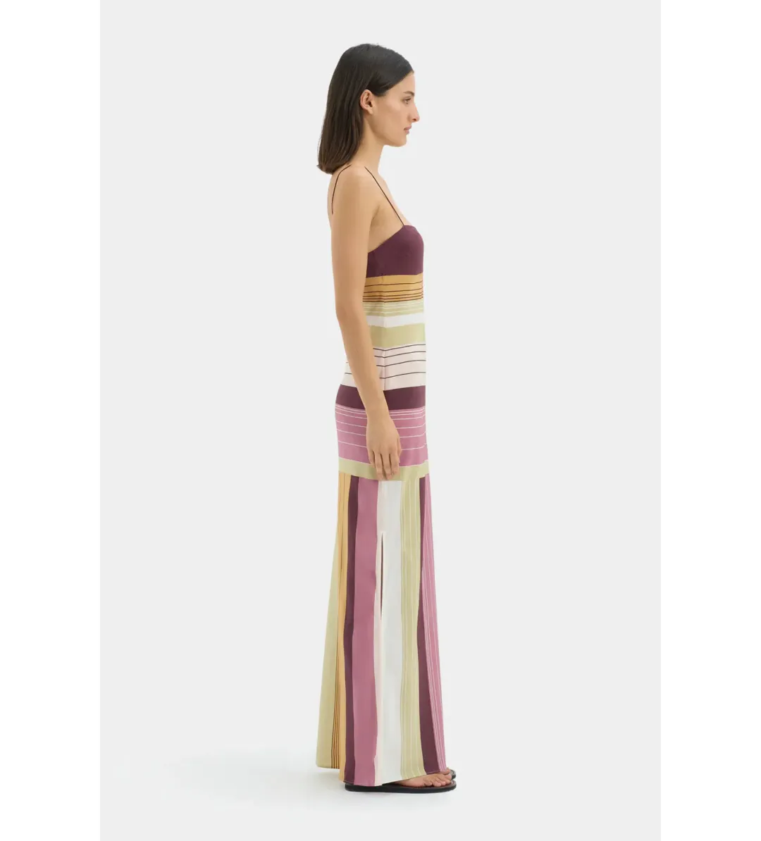 Sir The Label Fontana Slip Maxi Dress in Elisa Stripe Size 8 for rent on The Volte - main image