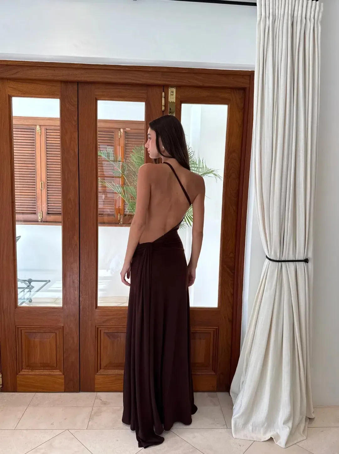 Ance Gria Gaia Gown Brown Size XS / AU 6 for rent on The Volte - main image