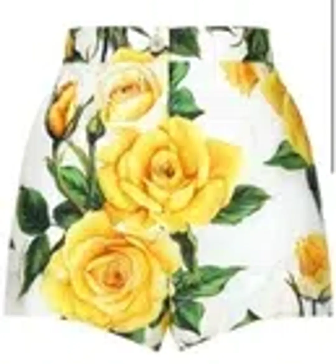 Dolce & Gabbana Multicolored Rose Print Top & Shorts Size 10 for rent on The Volte - main image