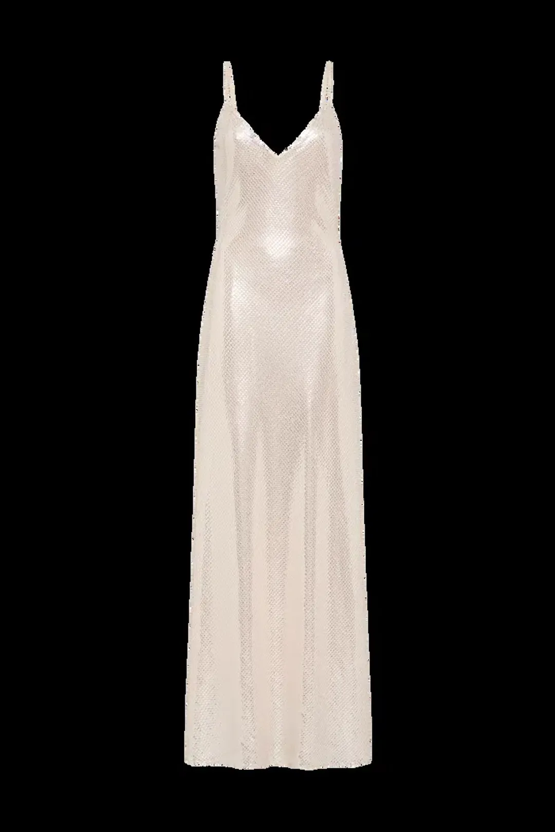 Manning Cartell High Voltage Slip Maxi Dress Nude Silver Size 6  for rent on The Volte - main image