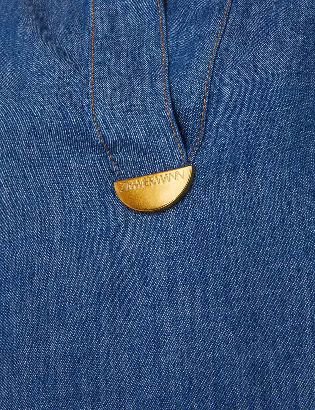 Zimmermann  Illuminate Tunic Dress Denim  Size 3 / AU 14 - Image 2