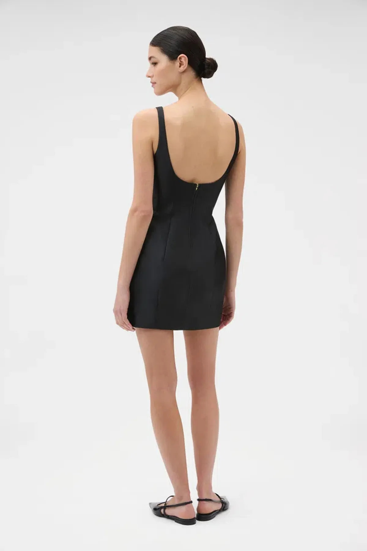 Oroton Bow Detail Mini Dress Black Size 10 - Image 2