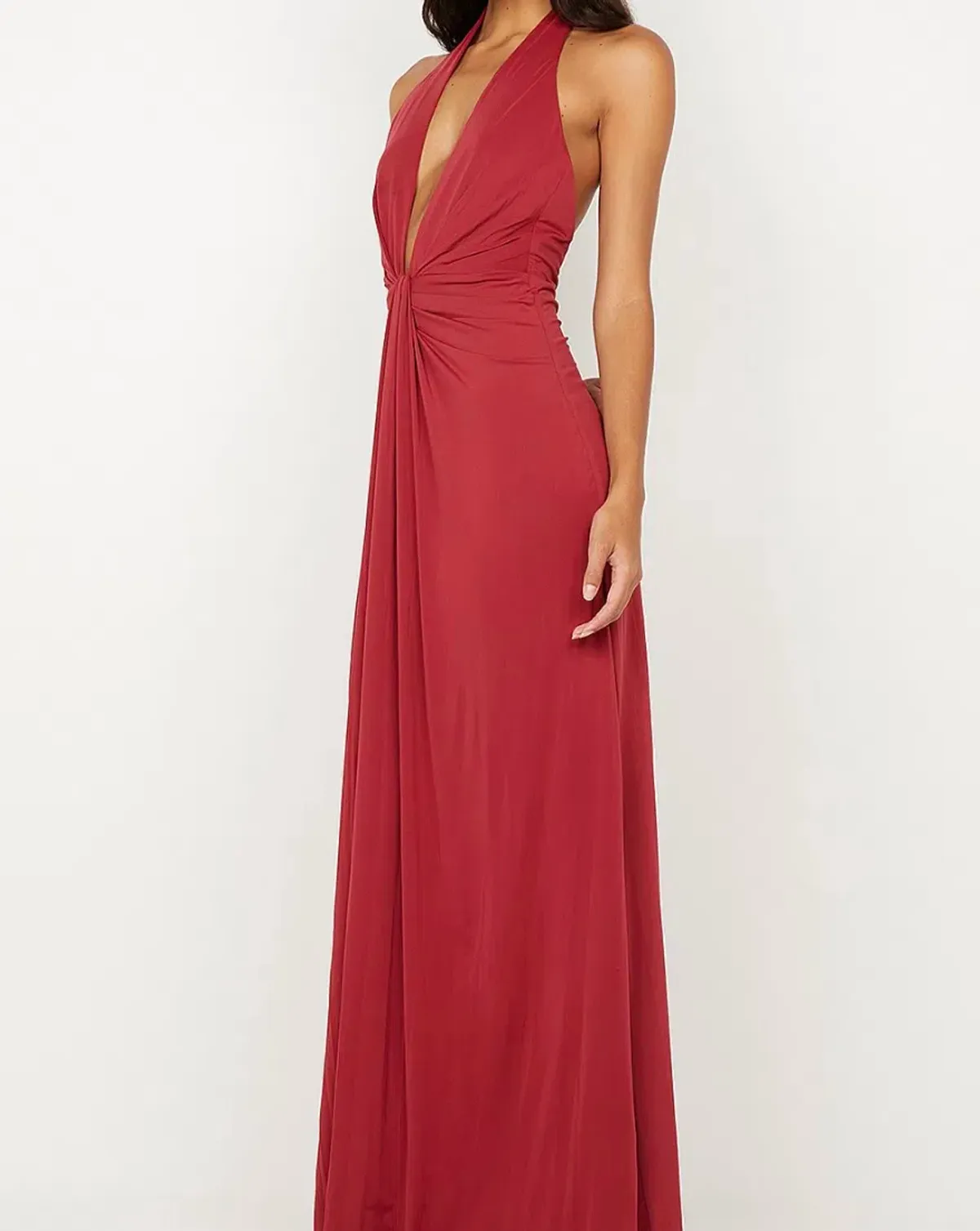 Susie Plunge Maxi Dress in Cherry Red Size 6 - Image 2