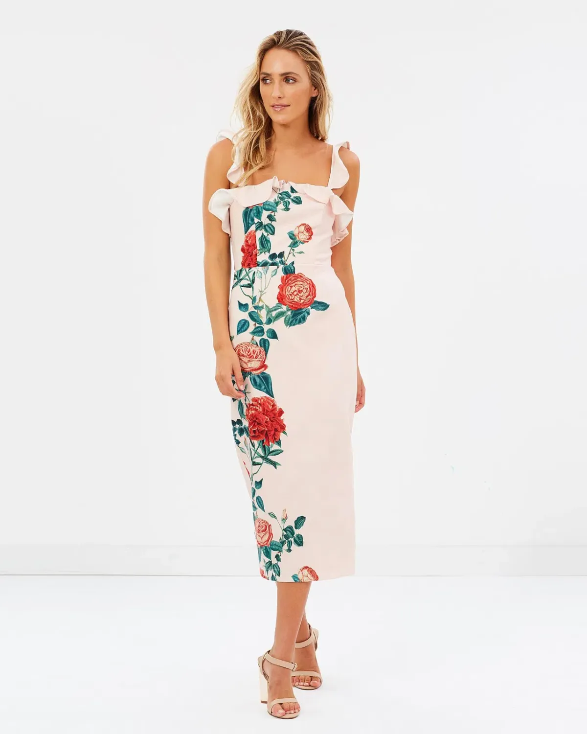 Pasduchas Ramone Midi Dress Floral Size 8 - Image 2