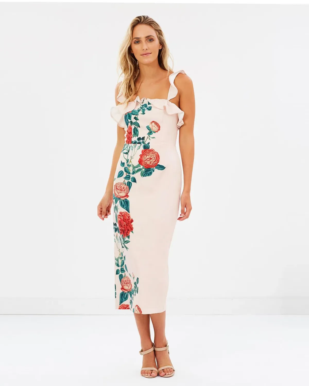 Pasduchas Ramone Midi Dress Floral Size 8 - Image 1