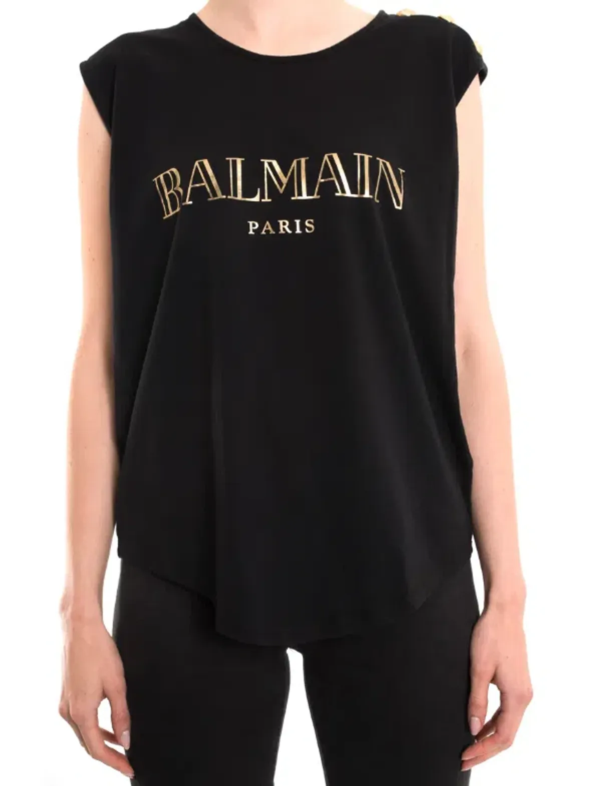 Balmain Logo T-Shirt Sleeveless Size 8 - Image 1