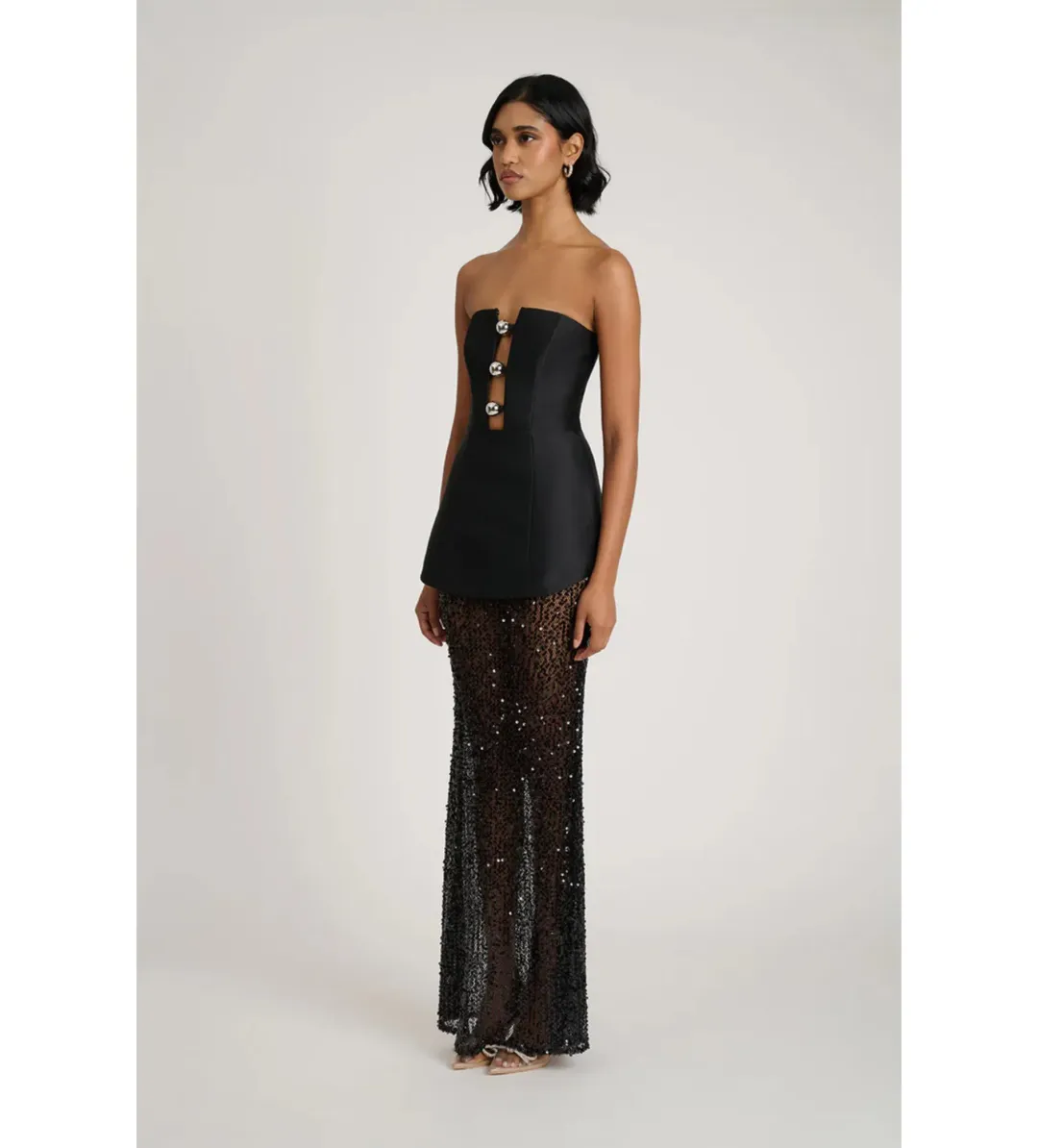 Eliya The Label Nerissa Dress in Black Size M/AU10 for rent on The Volte - main image