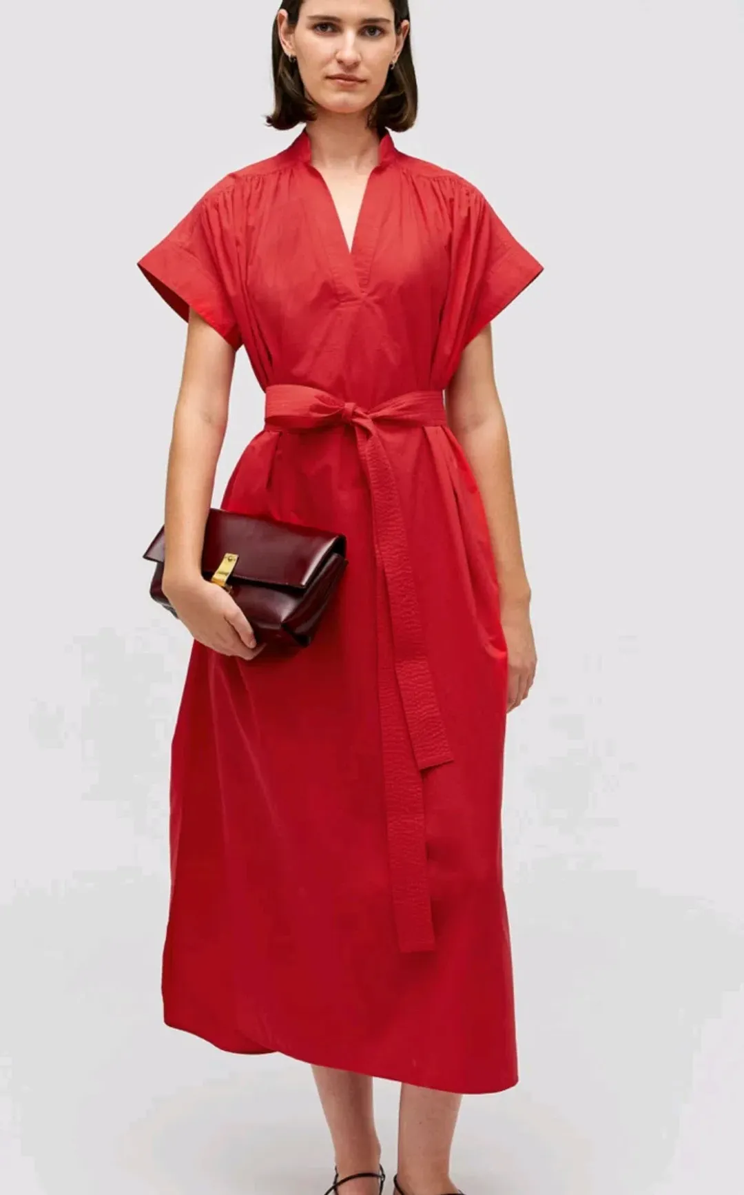 The Oroton Rae Gathered Dress Size 8 for rent on The Volte - main image