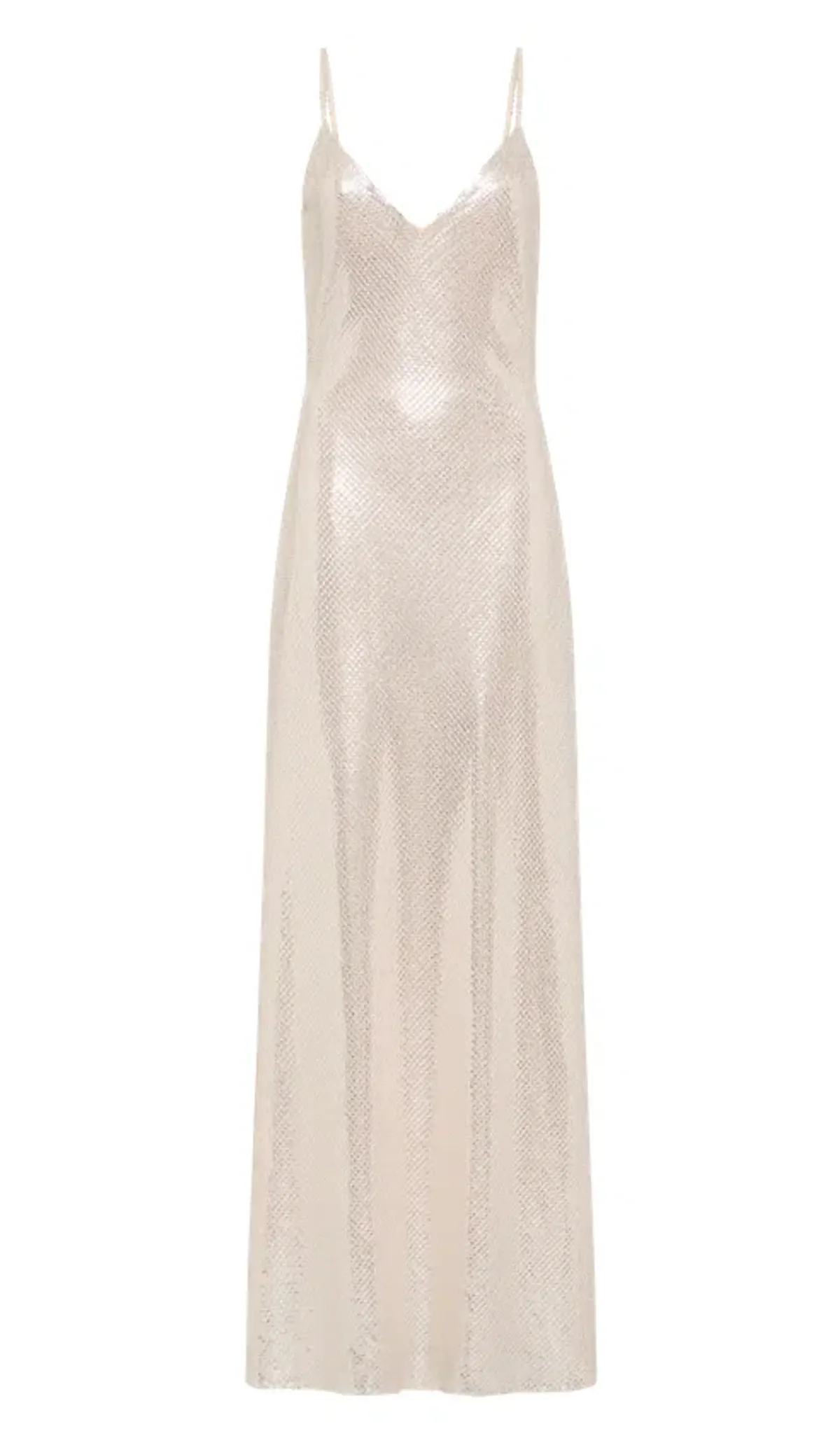 Manning Cartell High Voltage Slip Dress Nude Silver Size 4 - Image 4