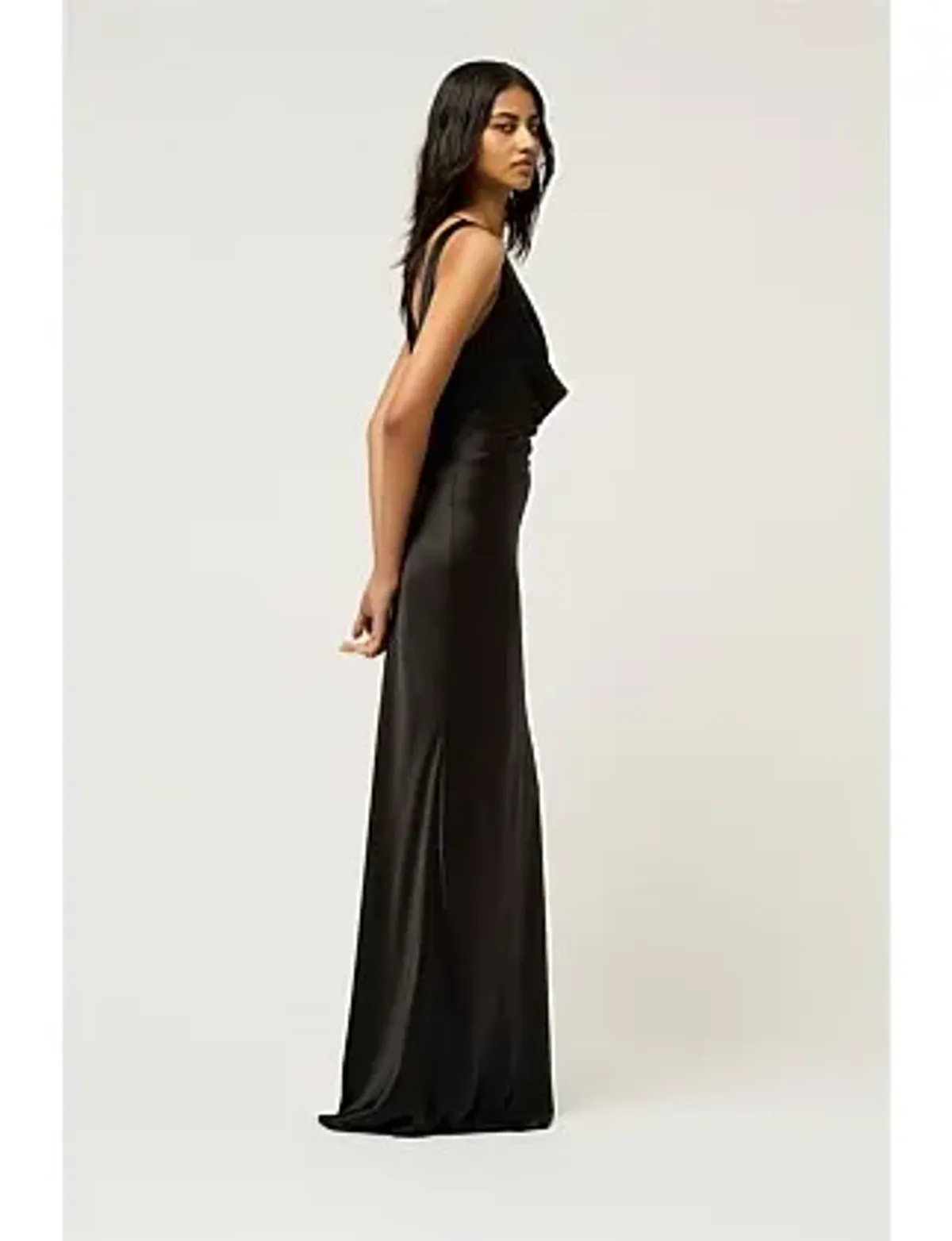 Michael Lo Sordo Drape Front Maxi Dress Size 8 - Image 4