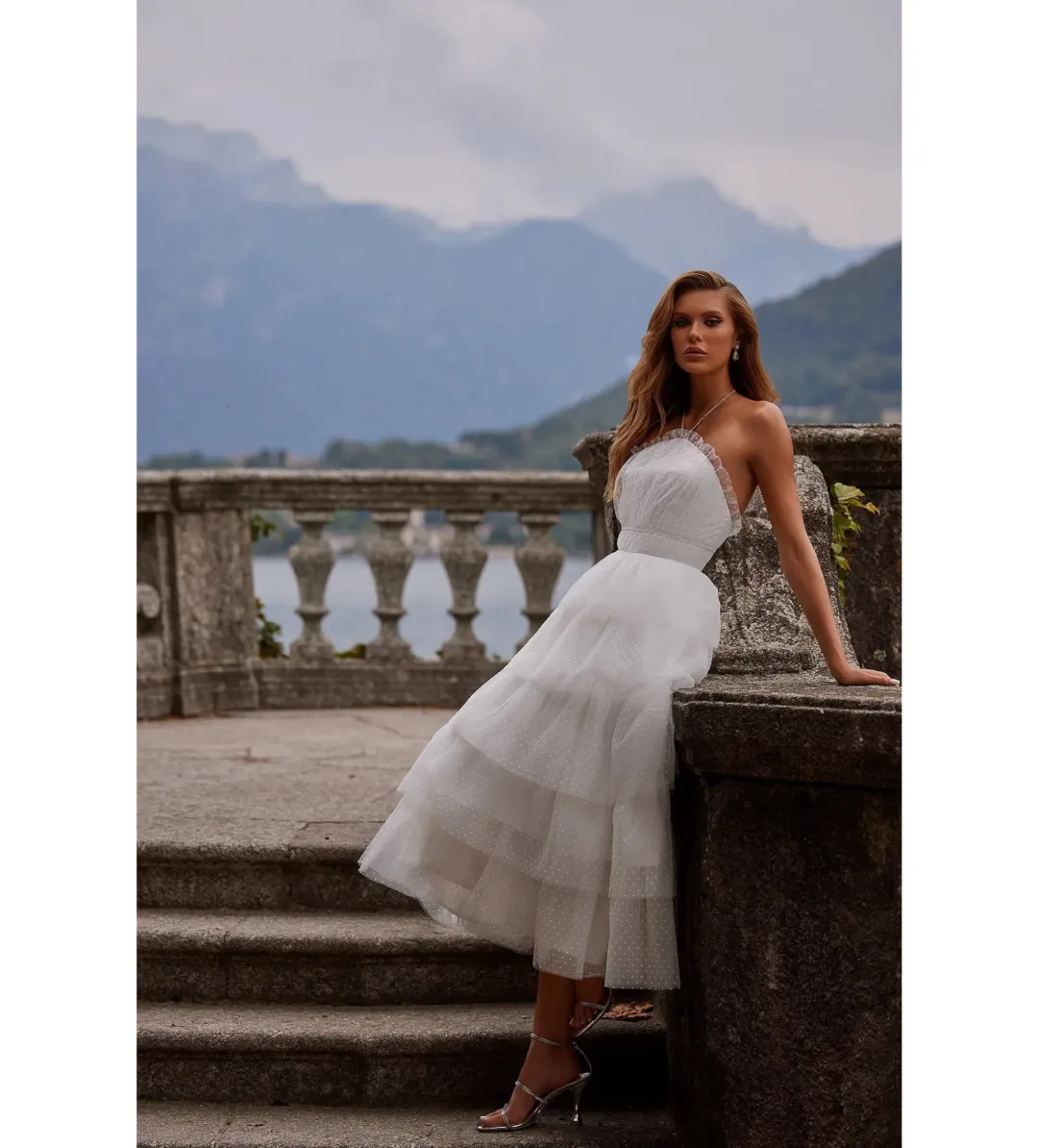 Alamour Barbara Midi Dress White Size L AU 12 for rent on The Volte - main image