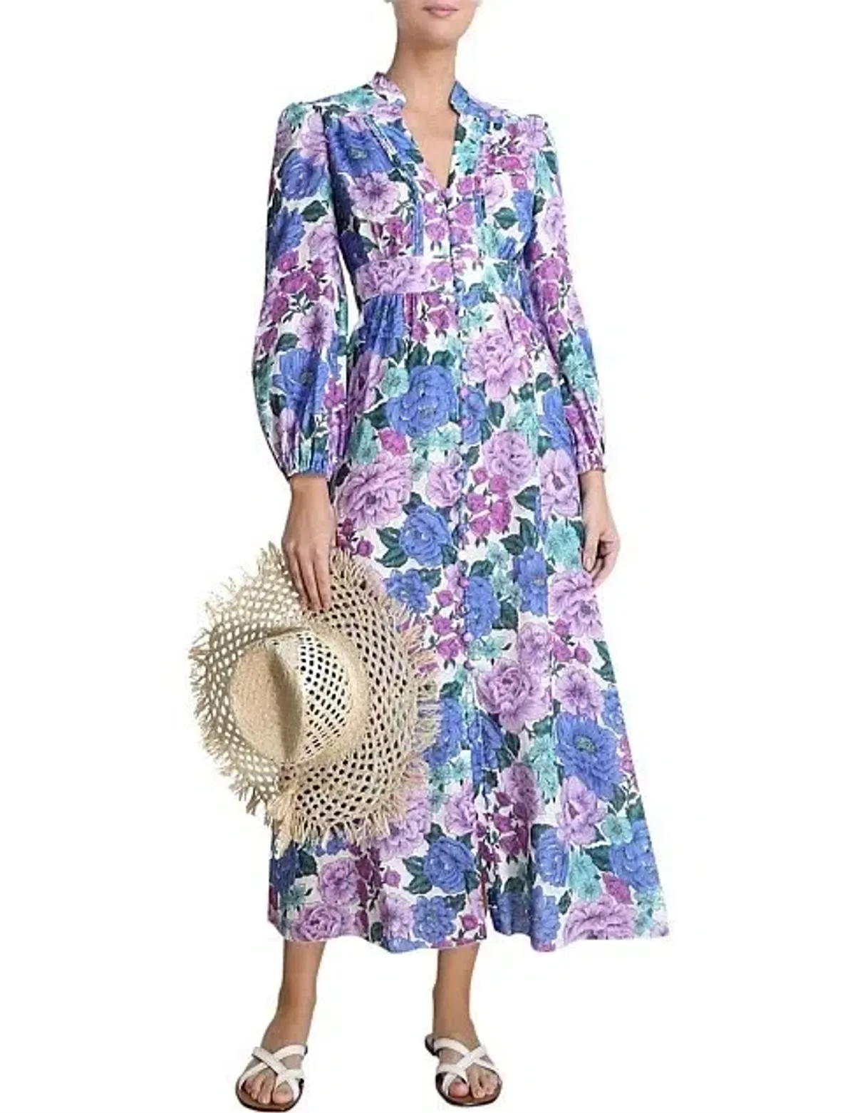 Zimmermann Poppy Plunge Midi Dress Size 2 / AU 12 - Image 1