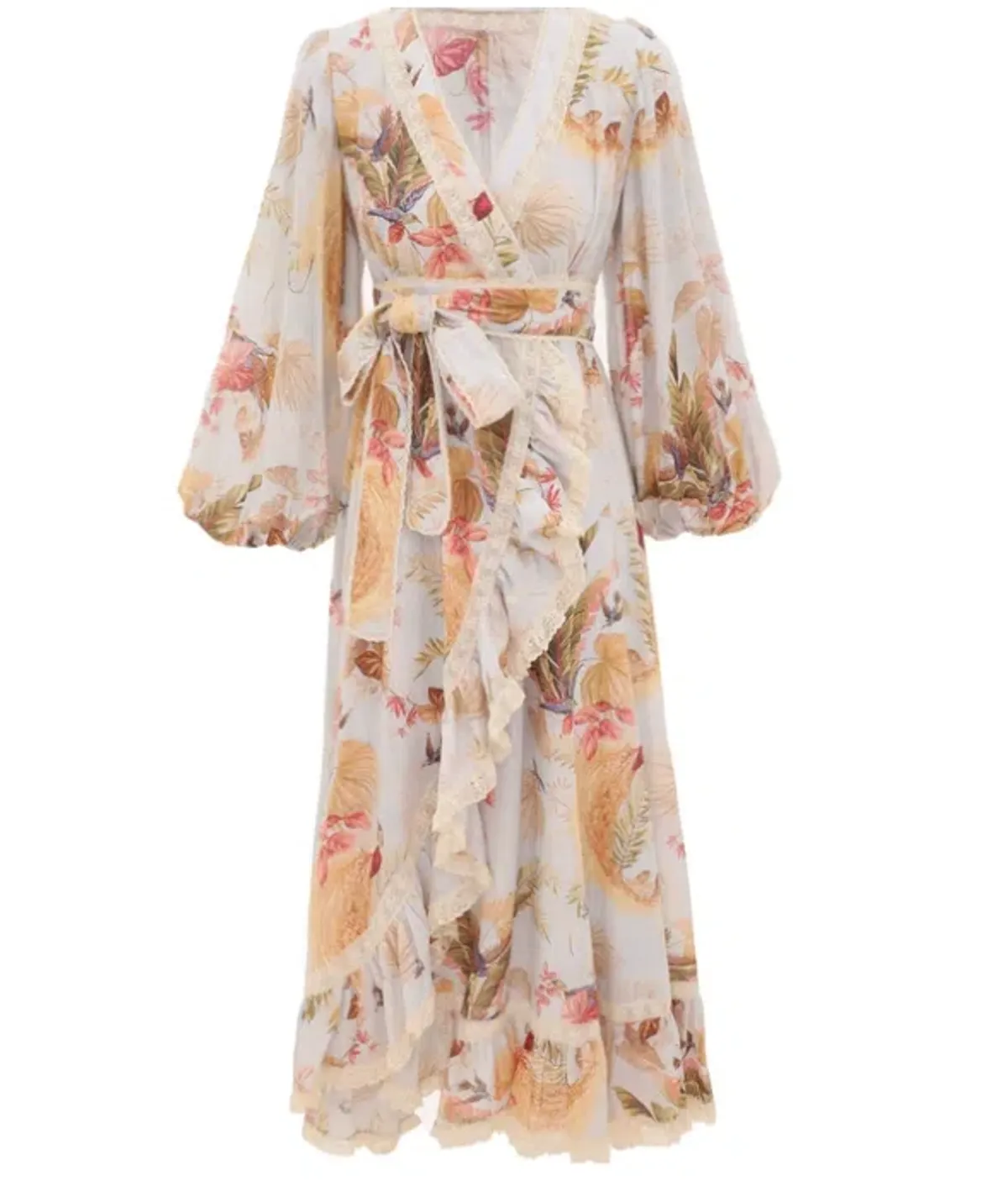 Zimmerman Ascension Frill Midi Dress Summer Swim 2025 Collection Size 2/Au 12  - Image 2