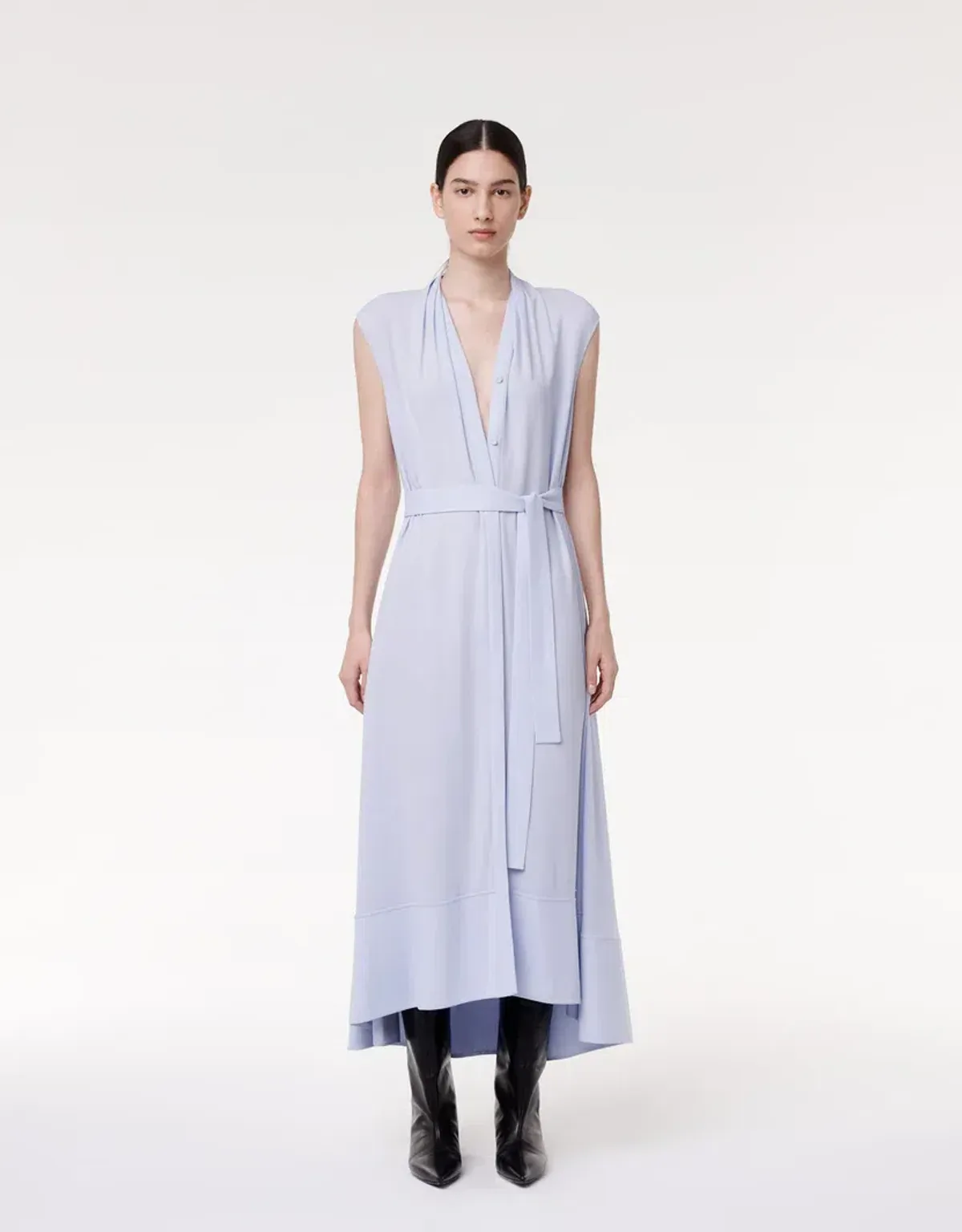 Another Tomorrow Shirtdress Purple Size 8 - Image 9