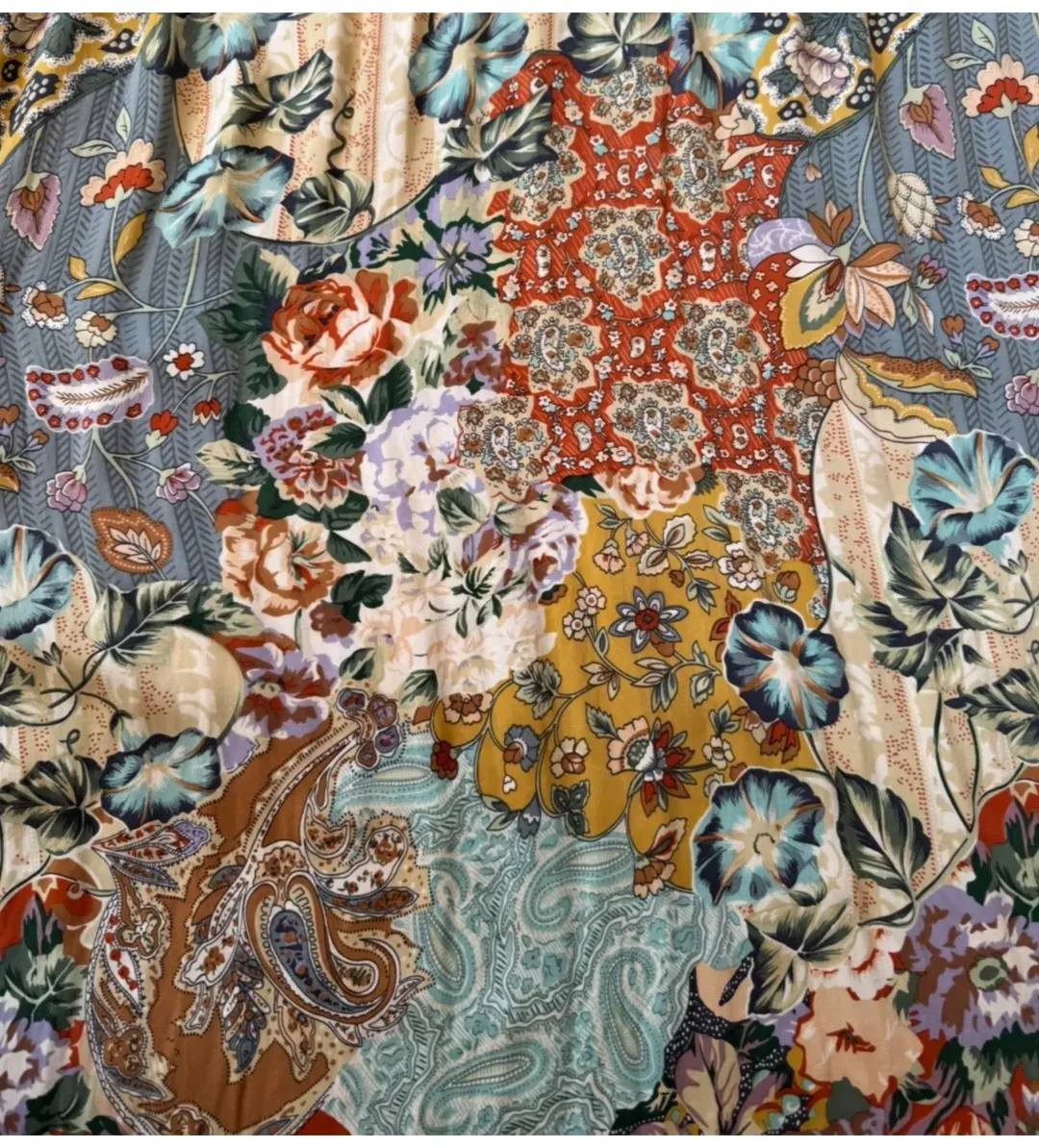 Marnie Skillings Bohemian Silk Maxi Dress Multi Floral Size S AU 8 for rent on The Volte - main image