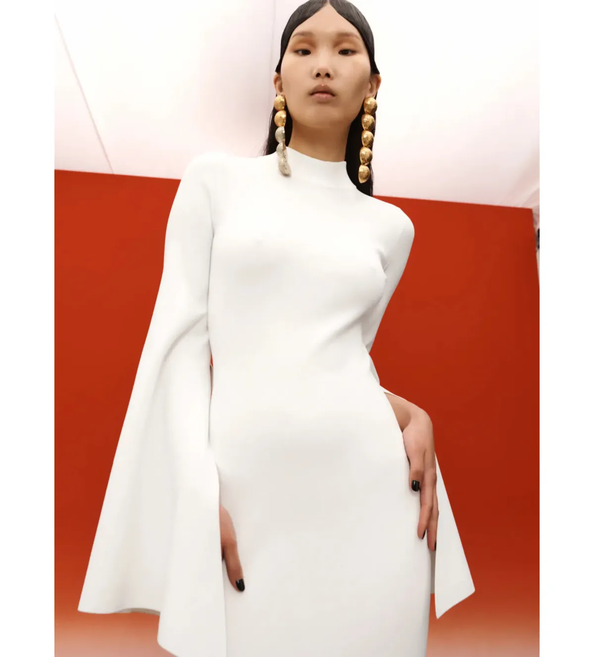 Solace London Ami Midi Dress in Cream Size S/AU 8 - Image 2