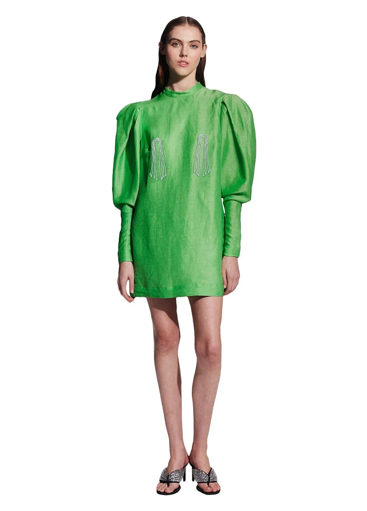 Alemais Dazzle Mini Dress in Green Size AU 8  - Image 1