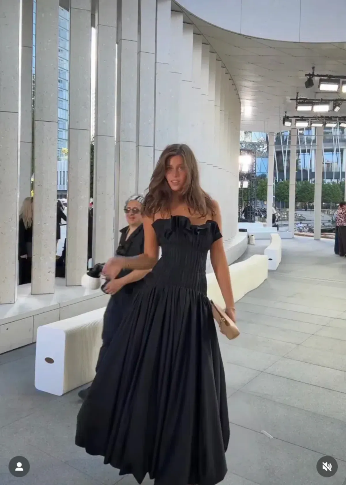 Aje Ivy Bubble Hem Gown Black Size 6 - Image 2