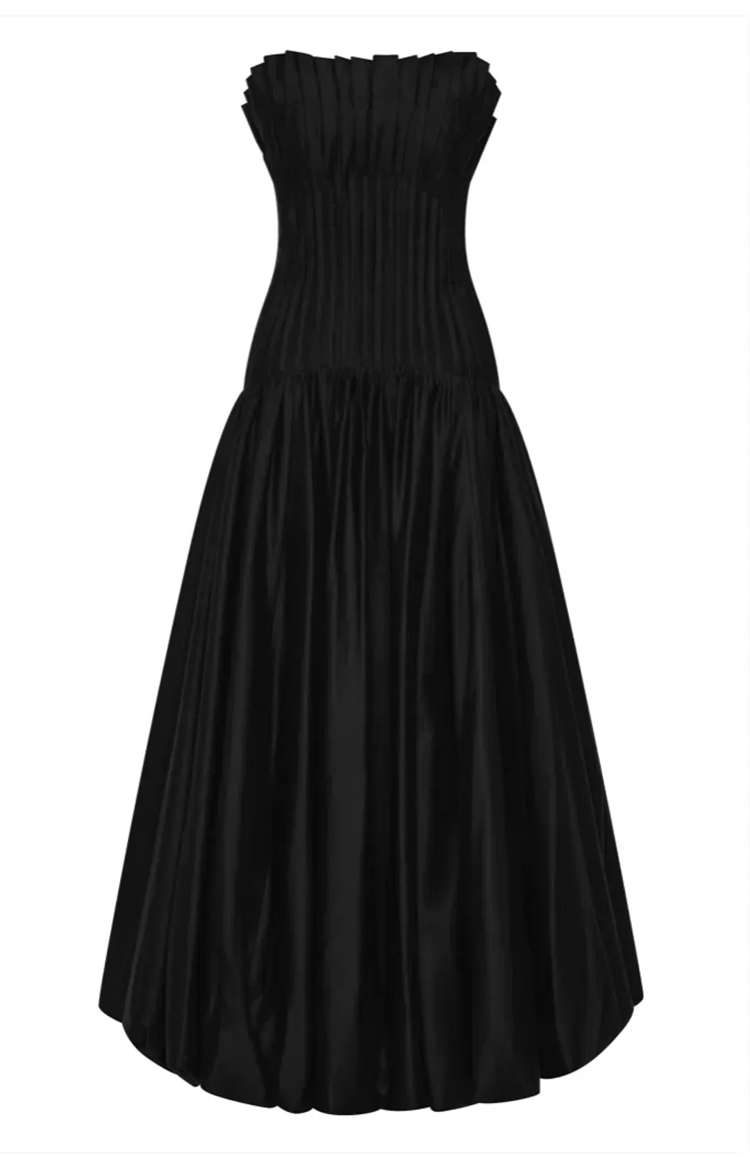 Aje Ivy Bubble Hem Gown Black Size 6 for rent on The Volte - main image