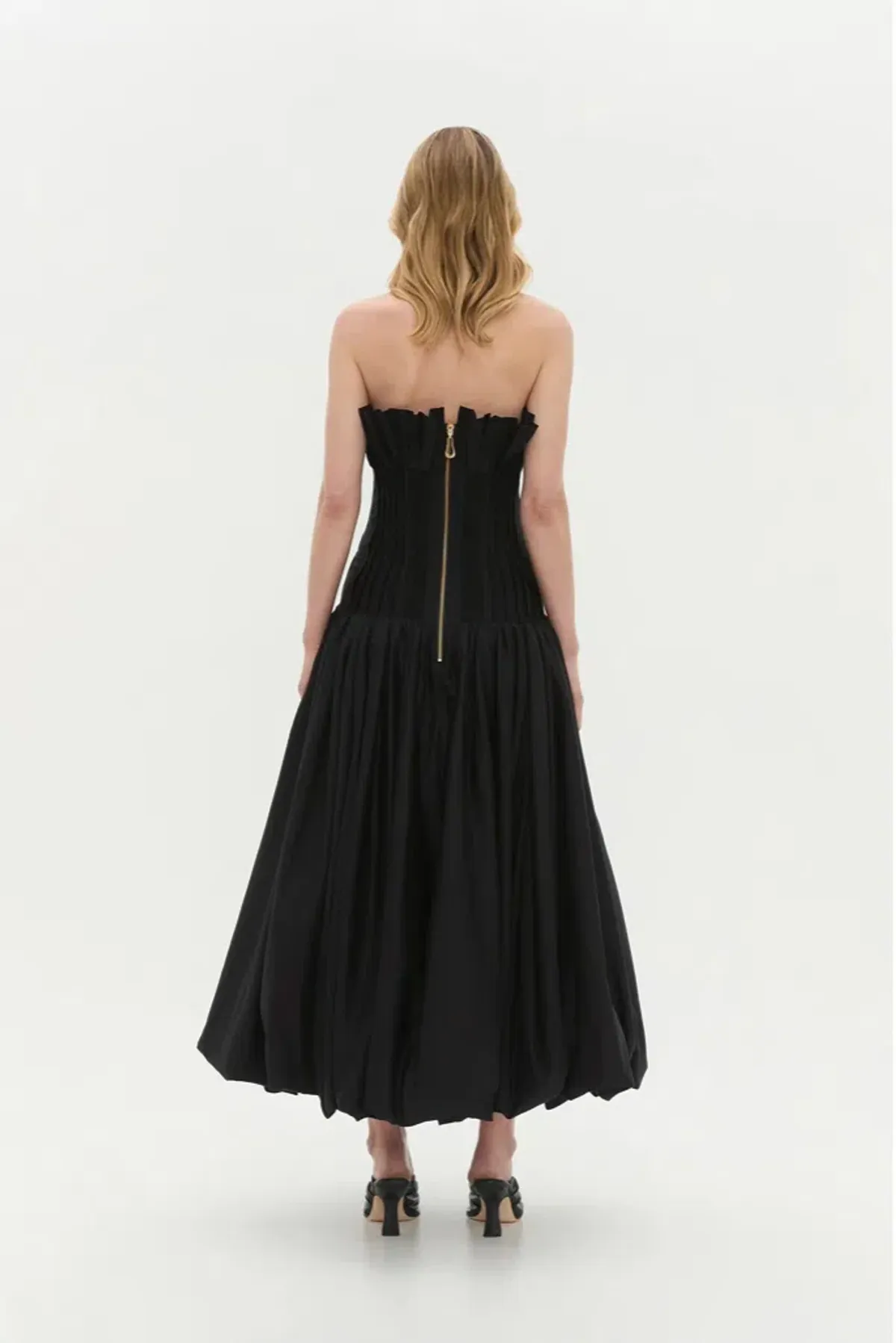 Aje Ivy Bubble Hem Gown Black Size 8  - Image 2