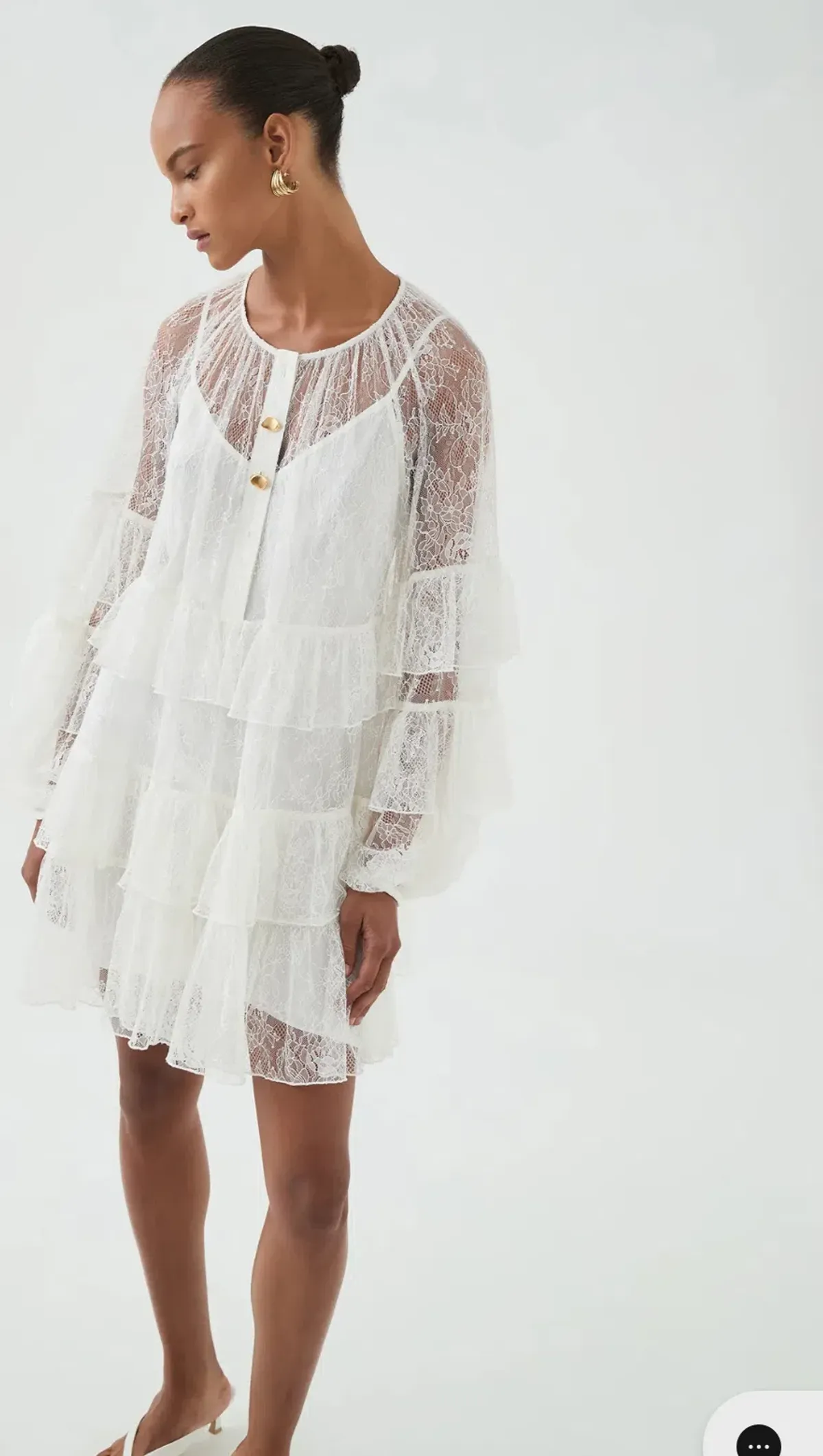 Aje Primrose Mini Dress White Size 8 - Image 2