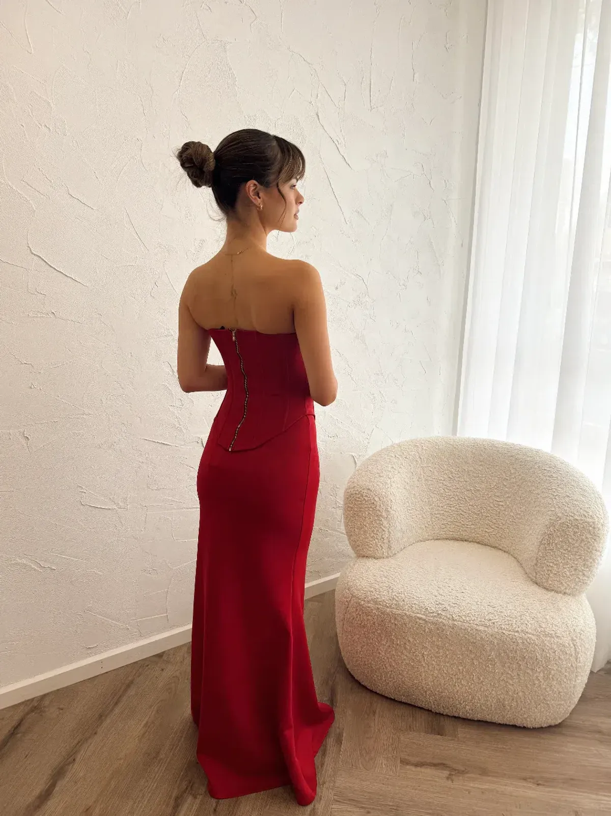 HNTR the Label Louie Maxi Gown Wine Size XS / AU 6 - Image 3