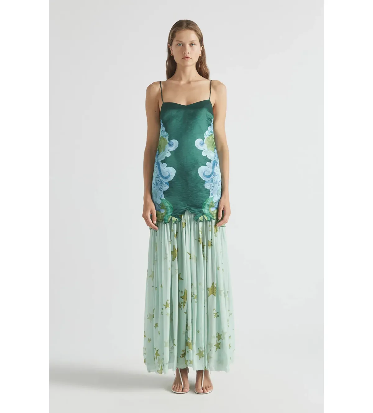 Antipodean Runaway Star Drop Waist Gown Maxi Dress in  Emerald Size AU 12 - Image 1
