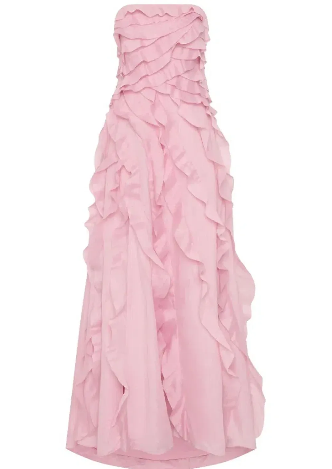 Aje Allairie Strapless Gown Chalk Pink Size 8 for rent on The Volte - main image