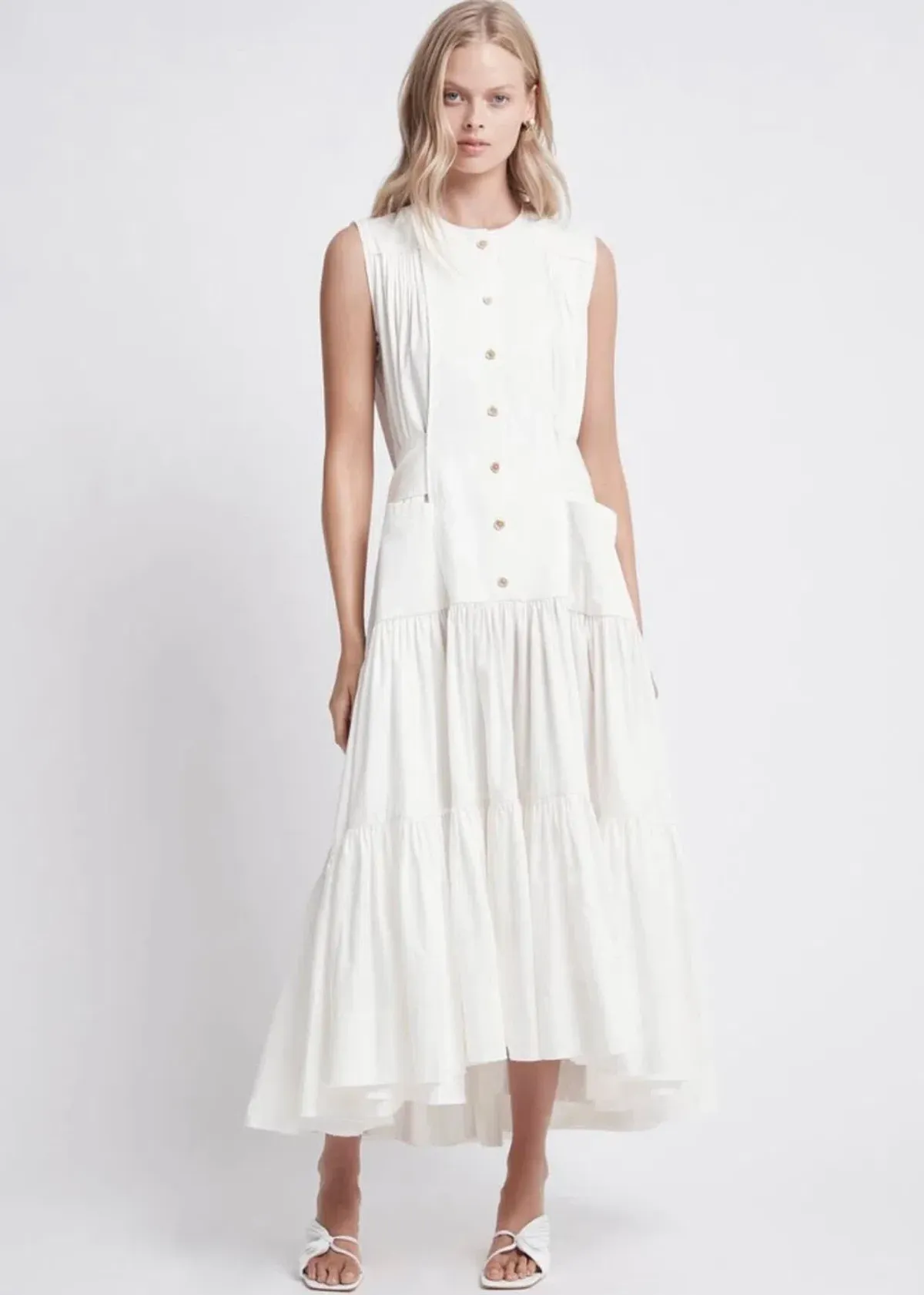 Aje The Hushed Maxi Dress White Size 8 - Image 1