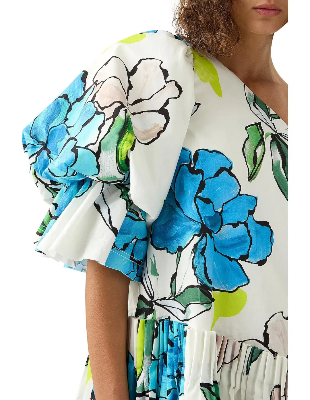 Aje Cy Off Shoulder Smock Dress for rent on The Volte - main image