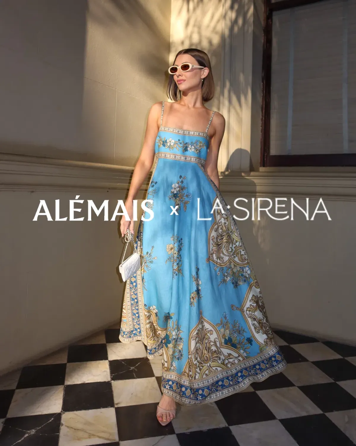 Alemais Cassie Sundress Blue Print Size AU 14 - Image 2