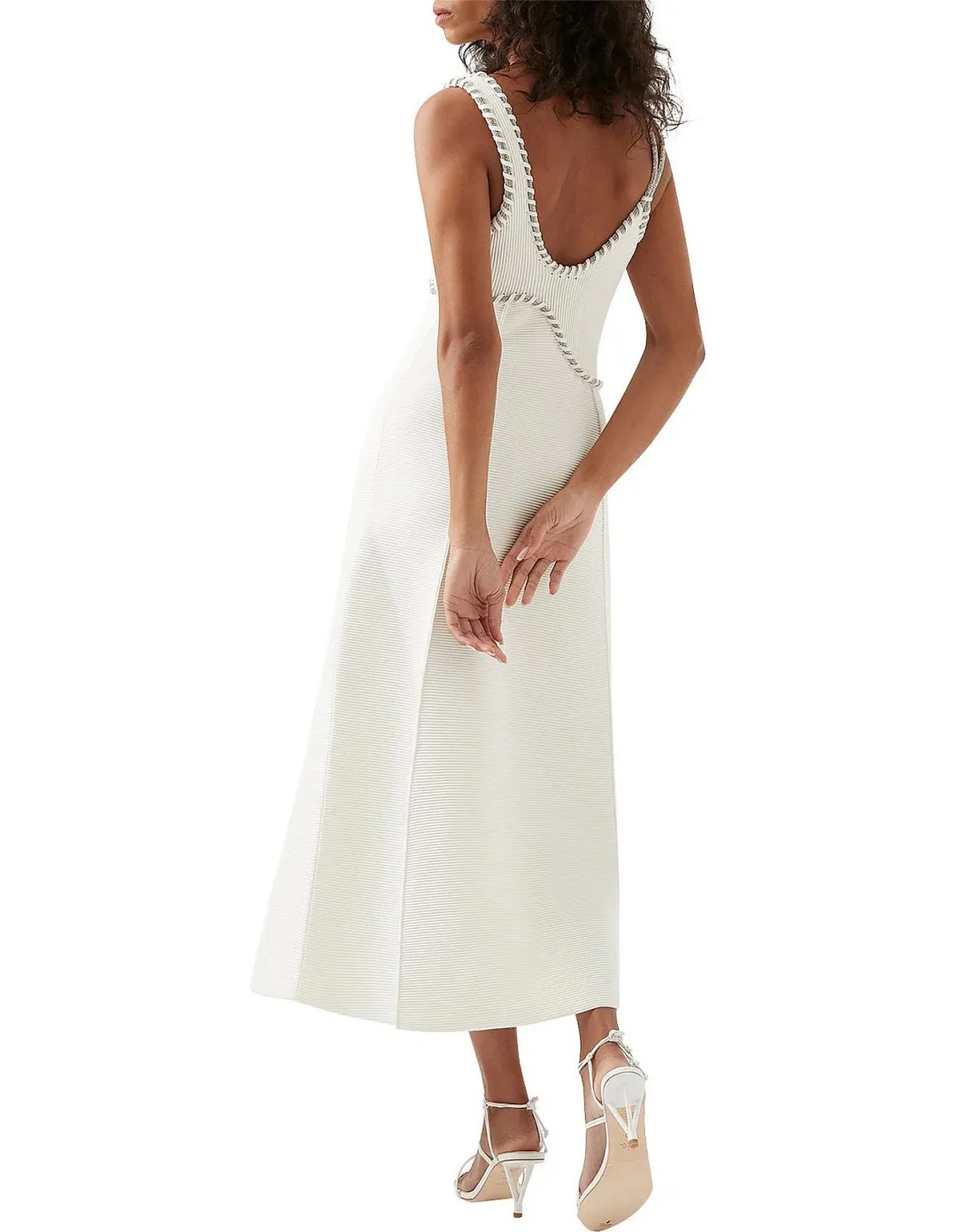 Aje Carve Abstract Knit Midi Dress for rent on The Volte - main image