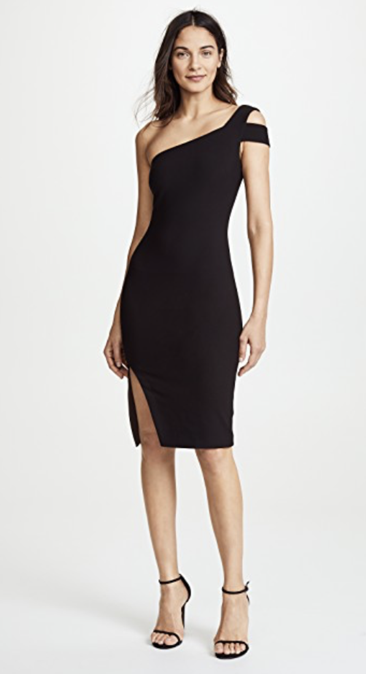 Likely NYC, Black bodycon midi Cocktail dress size 8 - Image 1