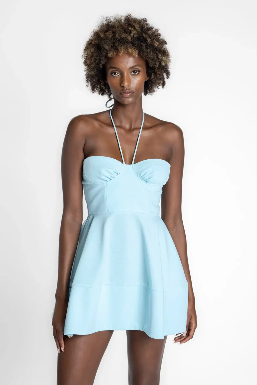 One Fell Swoop Evelyn Mini Dress in Dove Blue Size 10 for rent on The Volte - main image