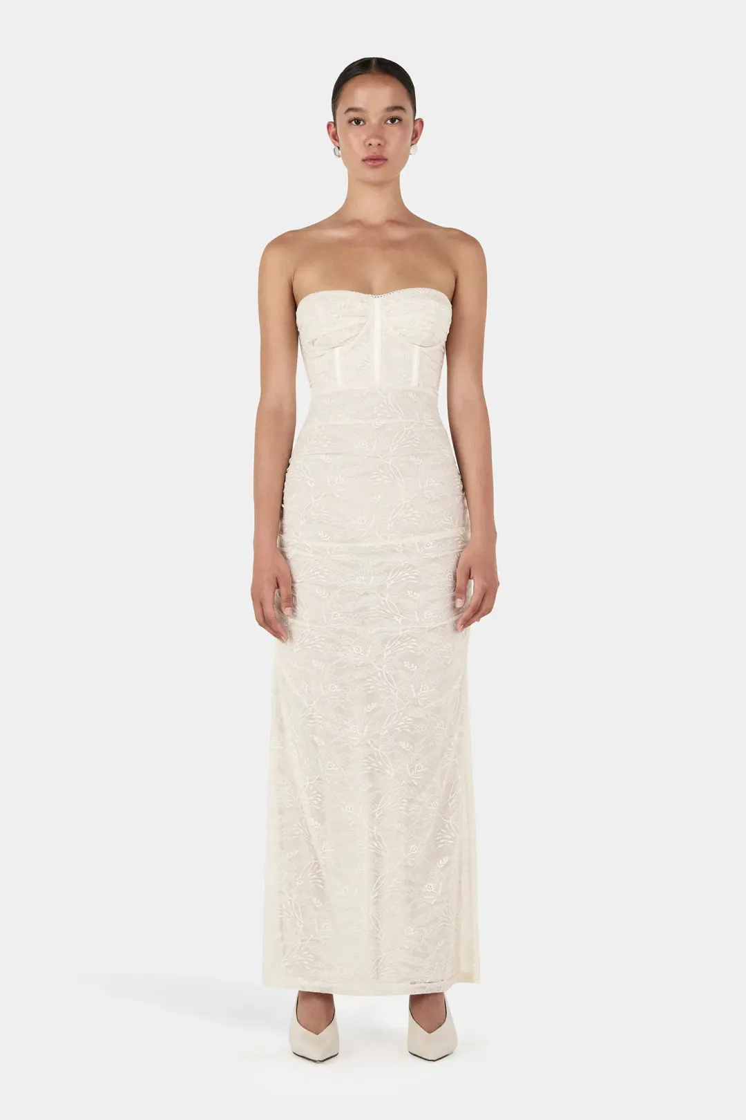 Campari Lace Dress Cream for rent on The Volte - main image