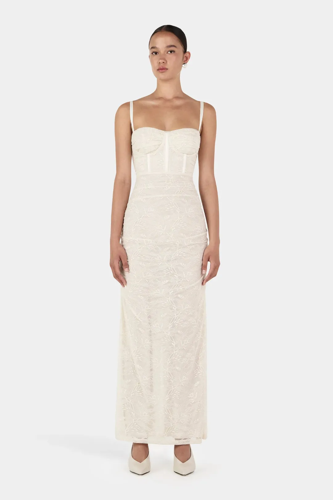 Campari Lace Dress Cream for rent on The Volte - main image