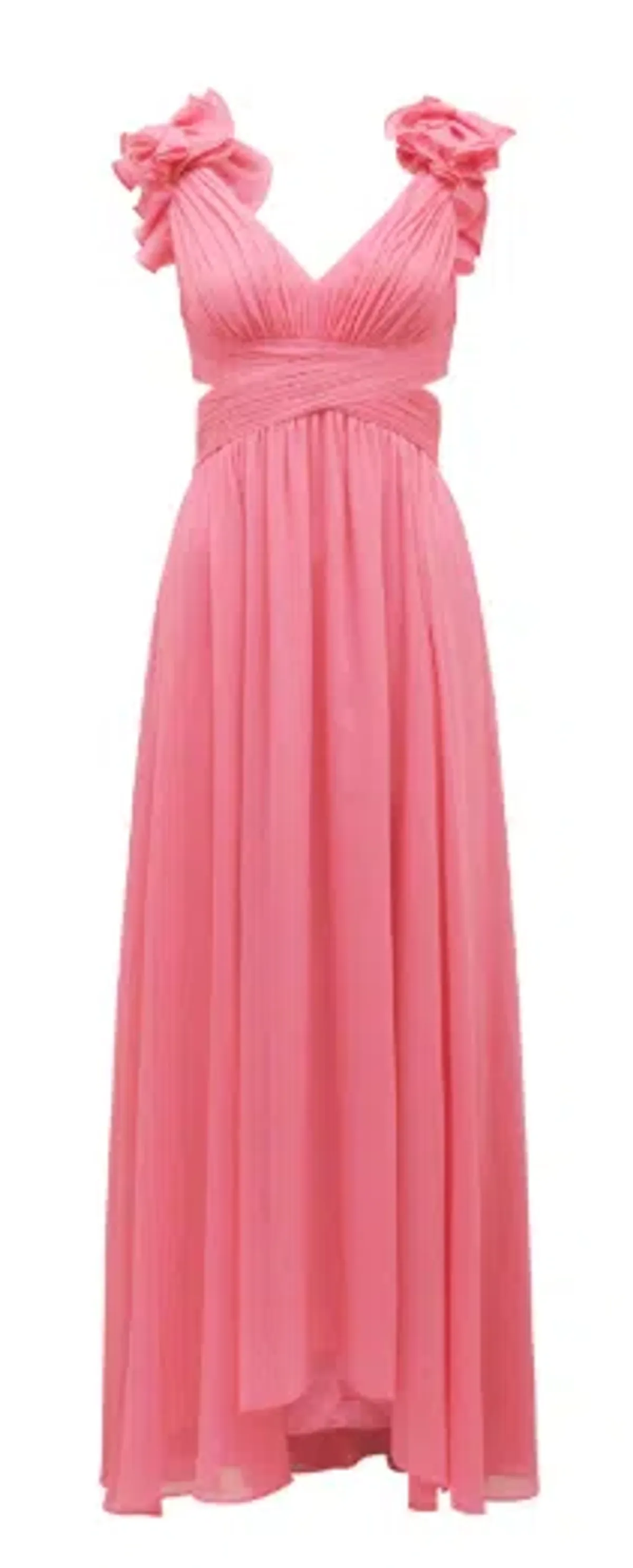 Forever New Selena Ruffle Shoulder Maxi in Pink Size 12 - Image 4