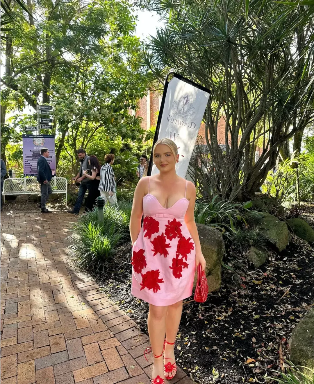 Oroton Contrast 3D Flower Mini Dress Size AU 12  for rent on The Volte - main image