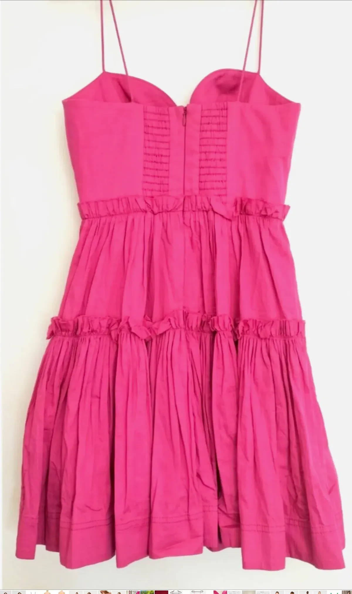 AJE Maya Tiered Mini Dress Fuchsia with side pockets AU 6 US 2 - Image 6