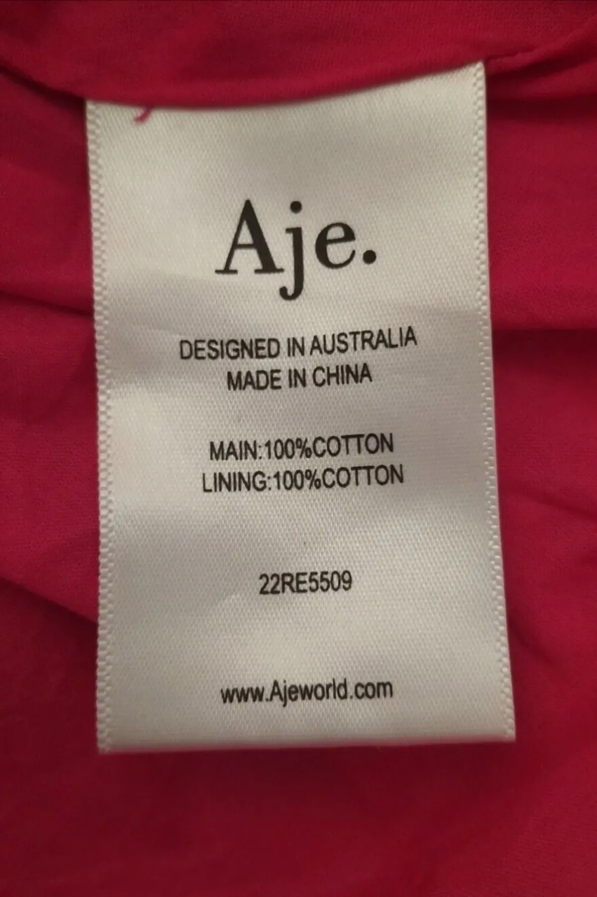 AJE Maya Tiered Mini Dress Fuchsia with side pockets AU 6 US 2 - Image 8
