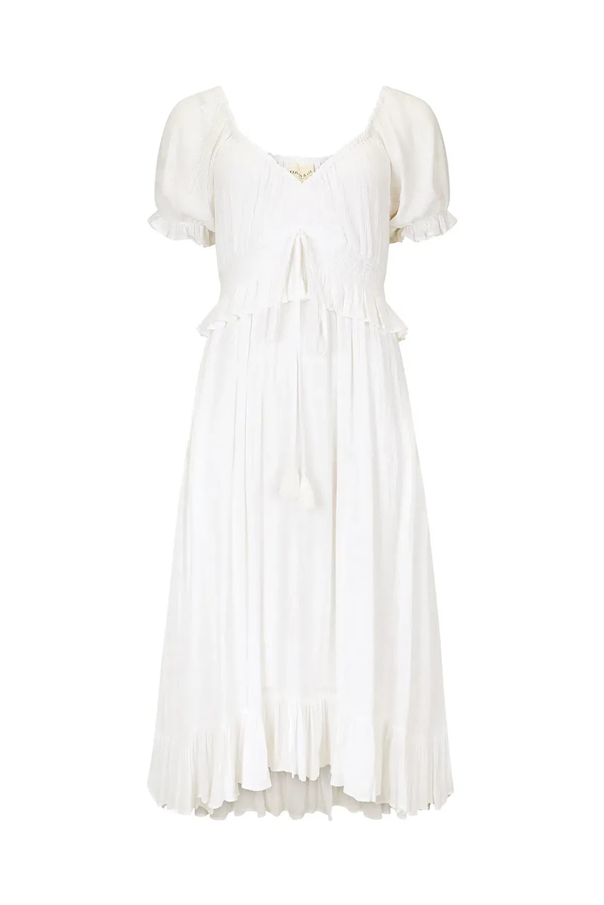 Coven & Co Boho Maternity True Romance Gown White Size L / AU 14 - Image 2