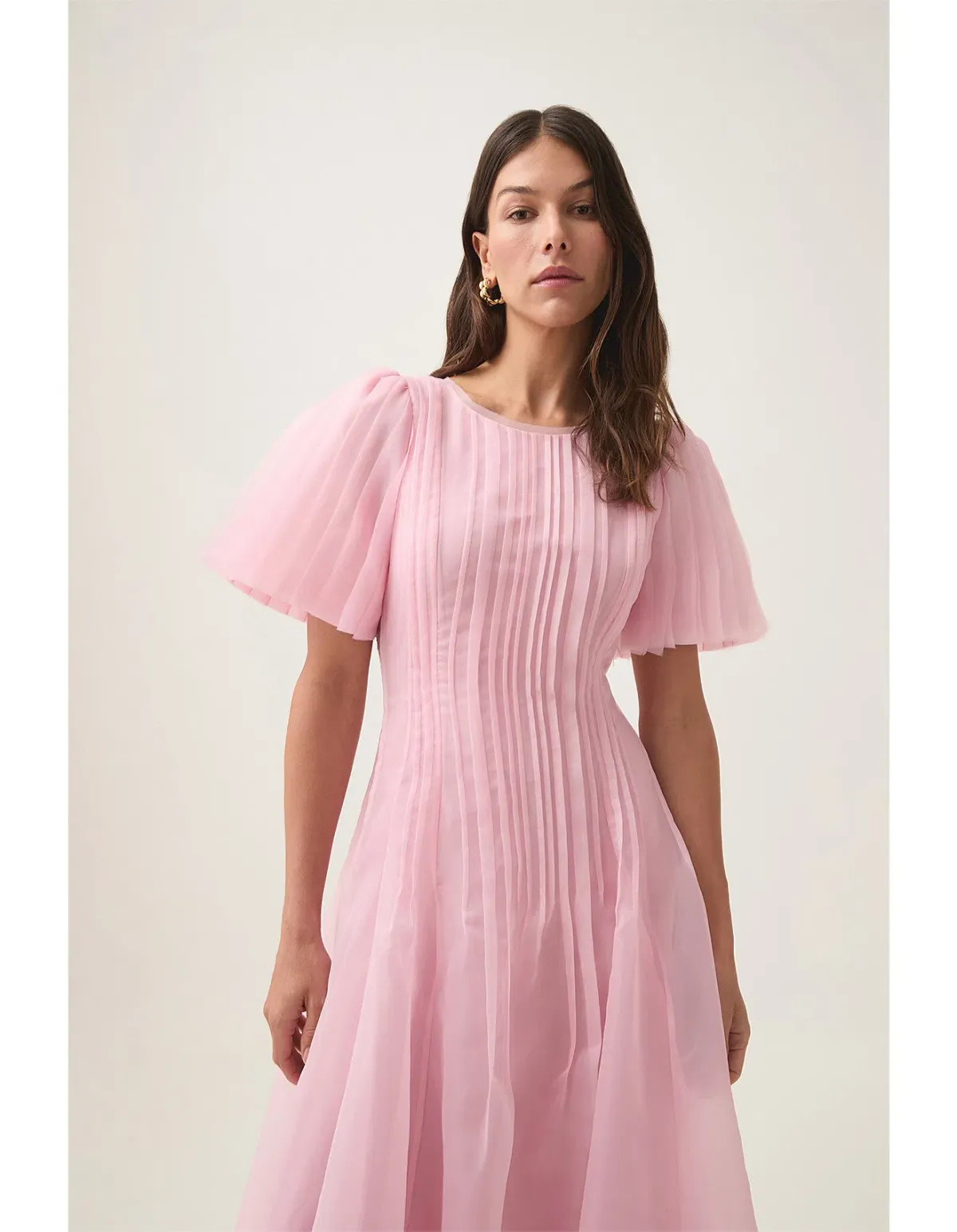 Aje / Nova Pleated Midi Dress / Chalk Pink / 10 - Image 2