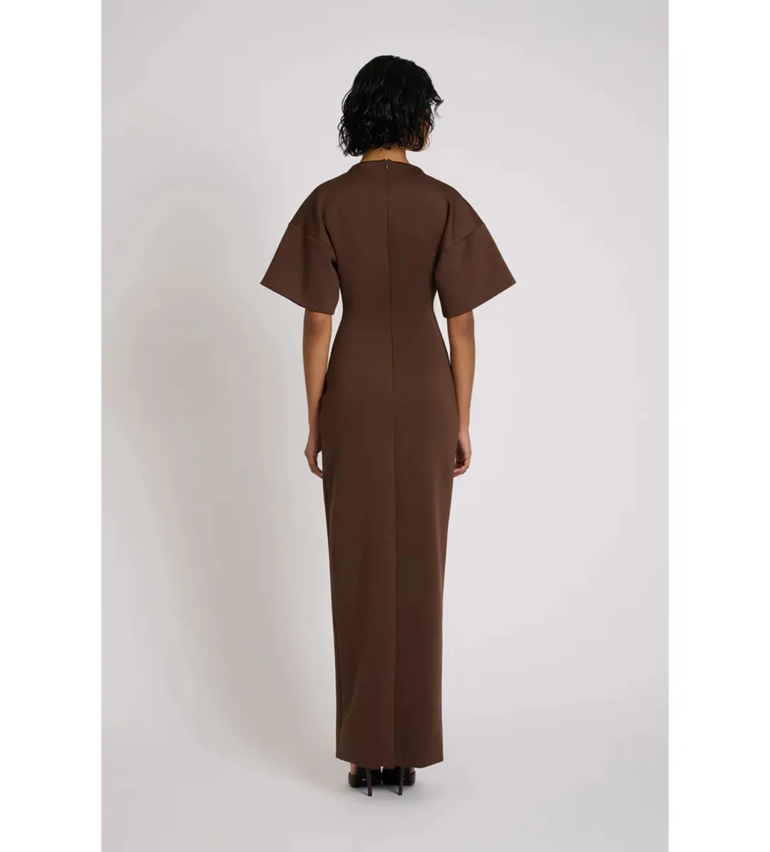 Eliya the Label Aldo Maxi Dress in Chocolate Size 14 for rent on The Volte - main image