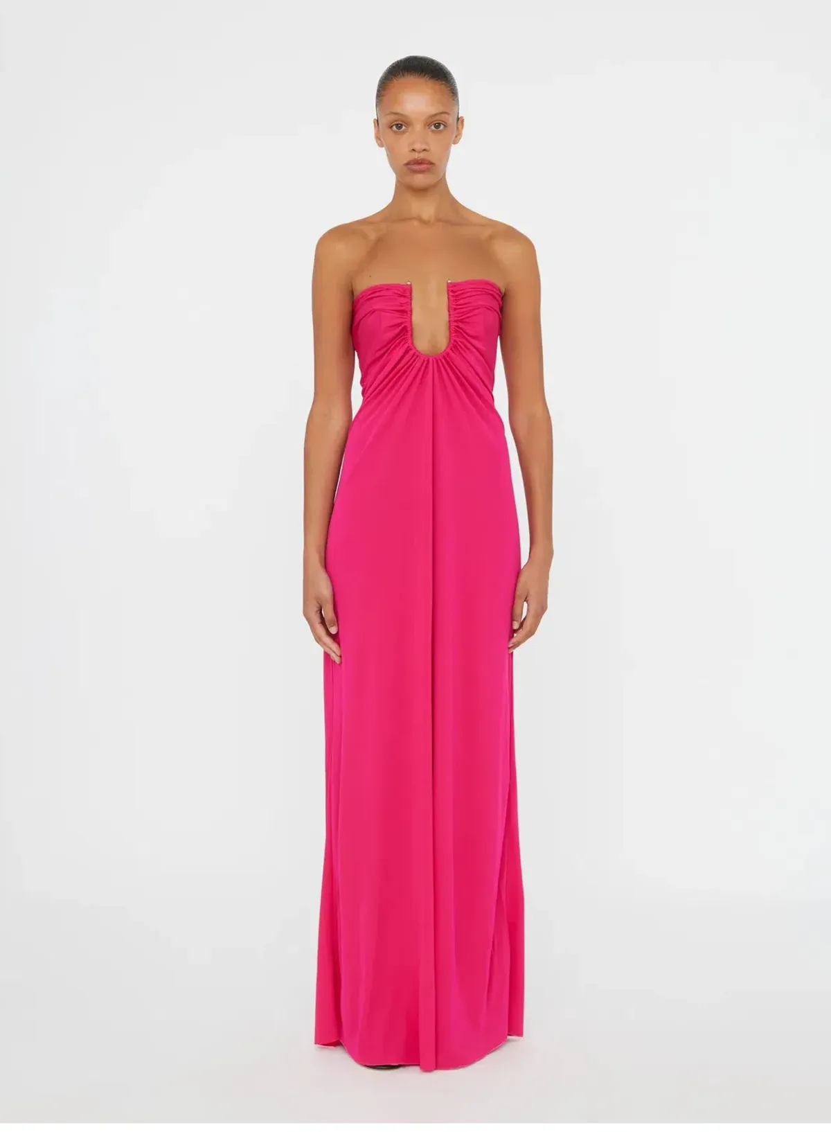 Christopher Esber Arched Palm Strapless Dress Magenta Size 8 - Image 1