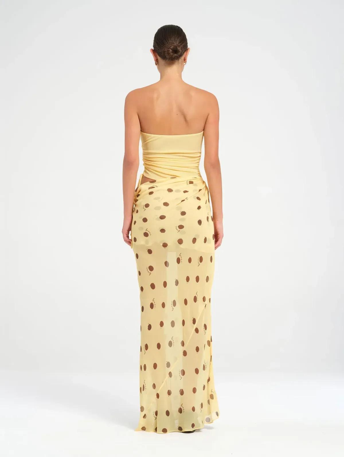Benni Roscoe Maxi Dress in Butter Spot Size AU 8 - Image 2