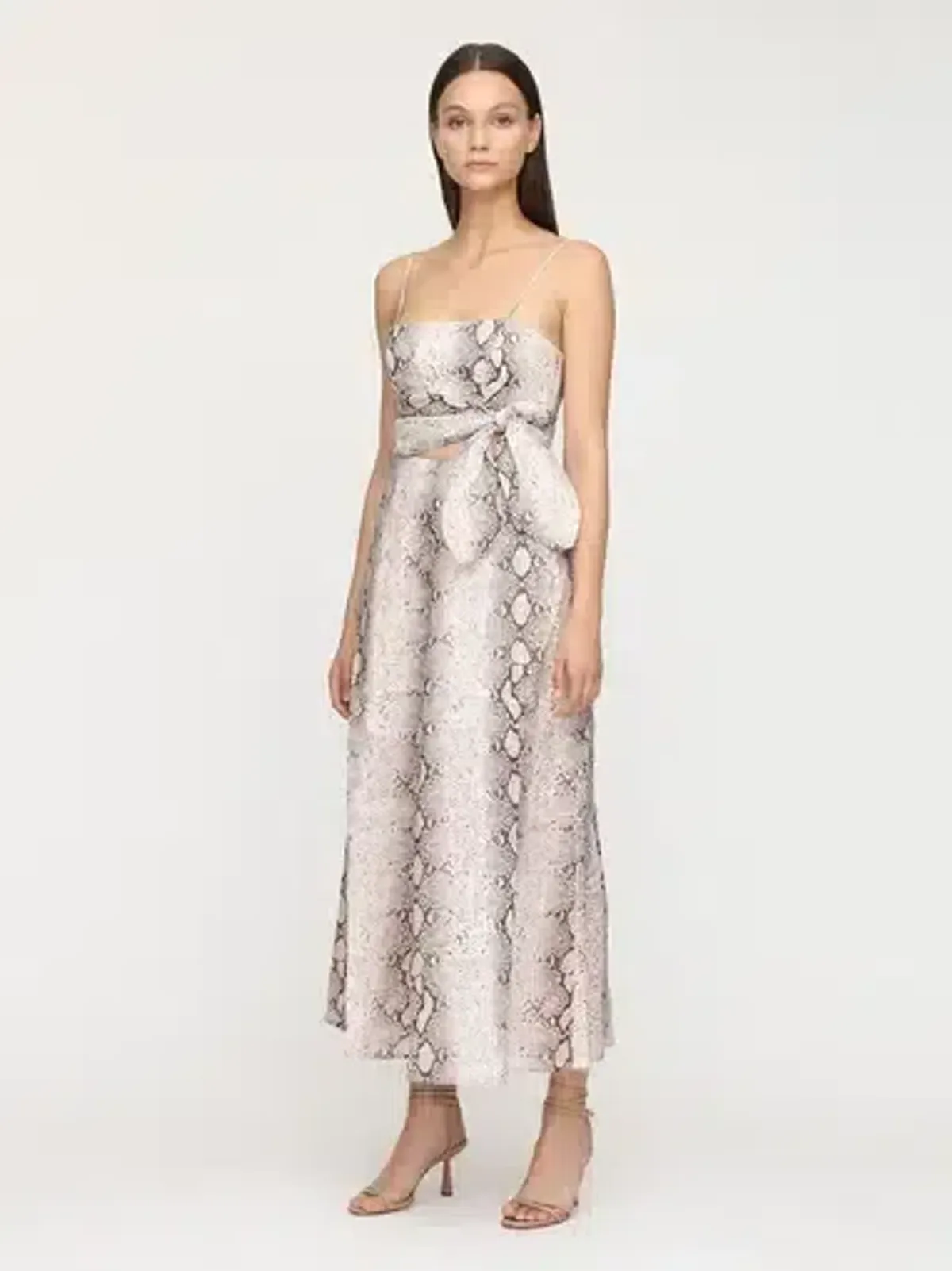 ZIMMERMANN BELLITUDE PYTHON CUT OUT MIDI DRESS ANIMAL PRINT SIZE 1 / AU 10 US 6 - Image 1