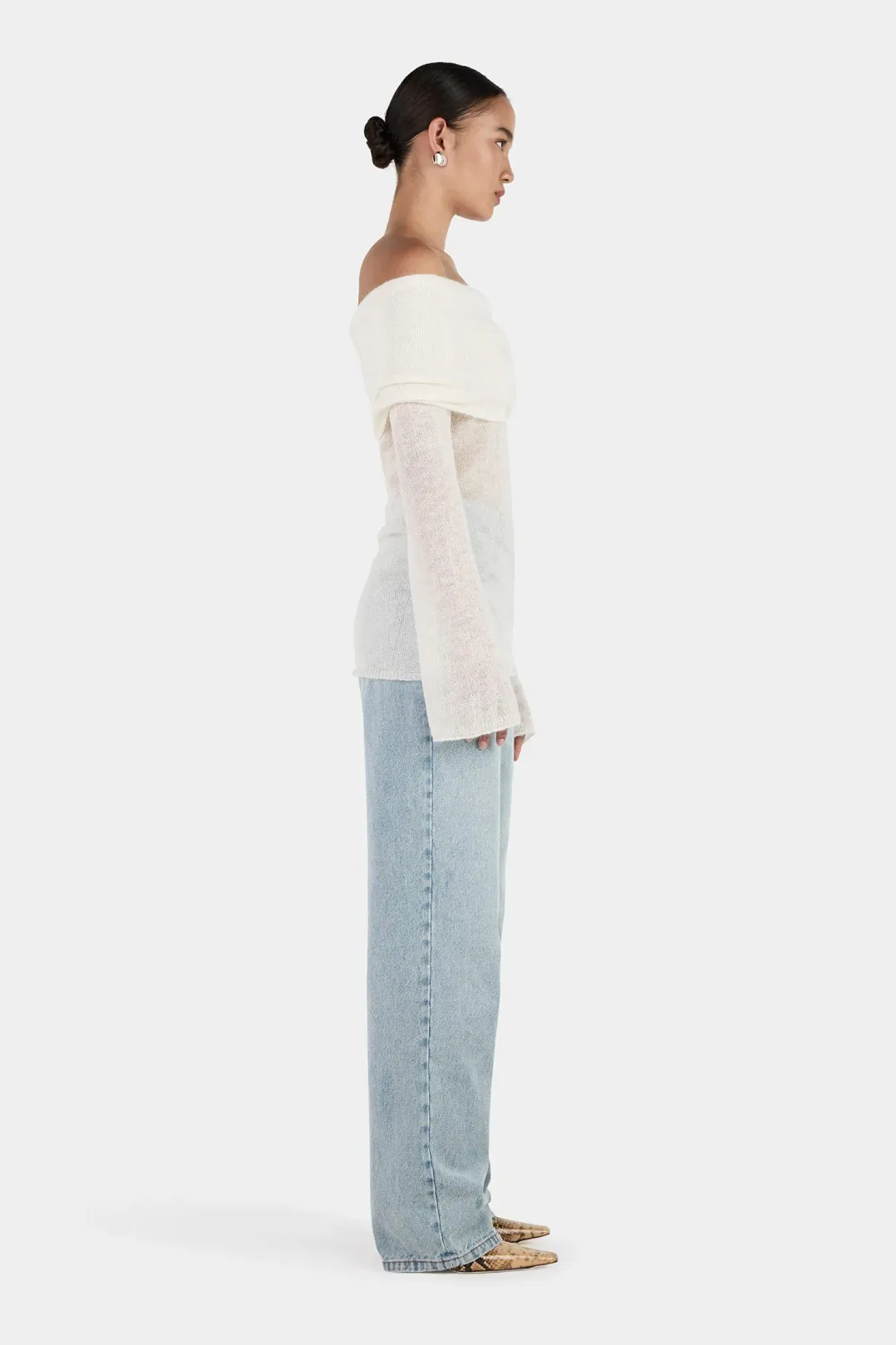 Hansen and Gretel Tozzi Knit Top Ivory Size 6 for rent on The Volte - main image