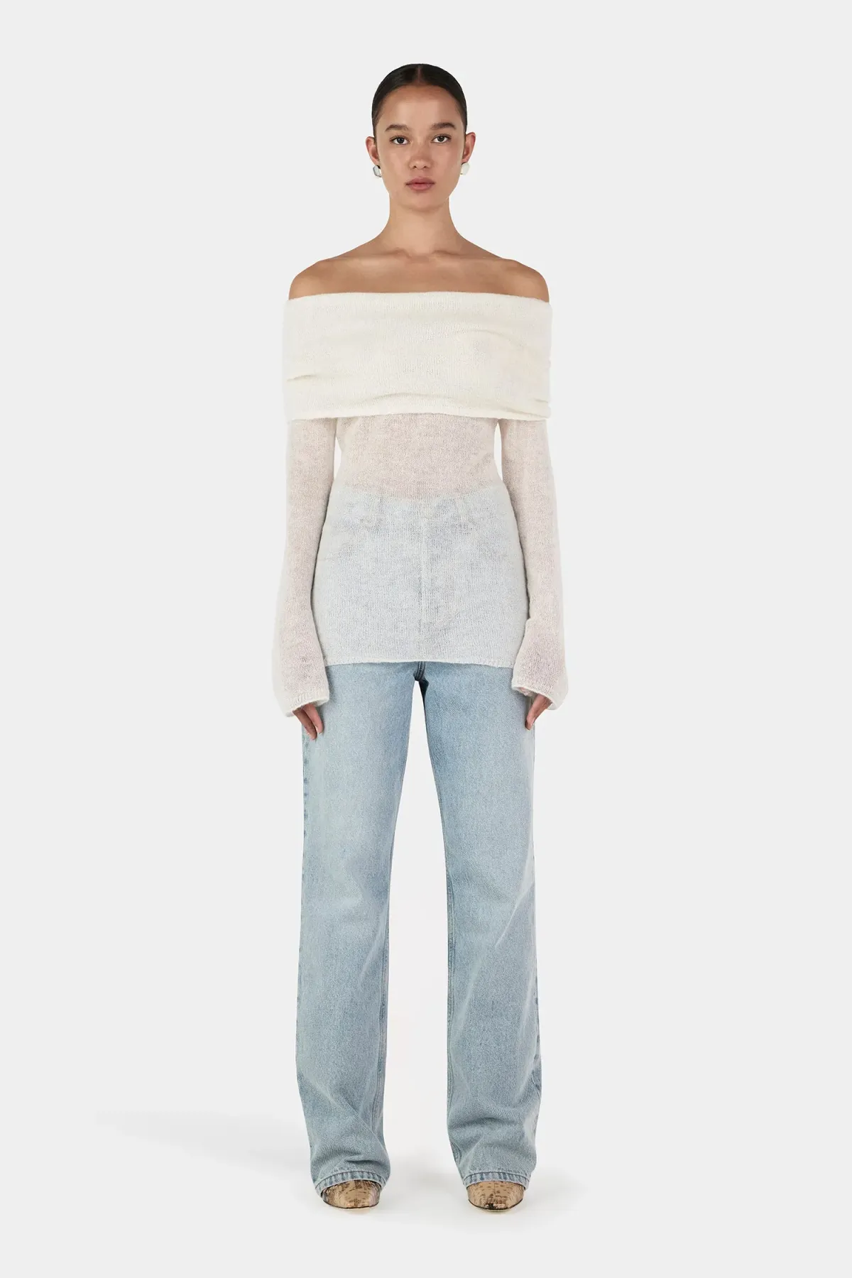 Hansen and Gretel Tozzi Knit Top Ivory Size 6 - Image 7