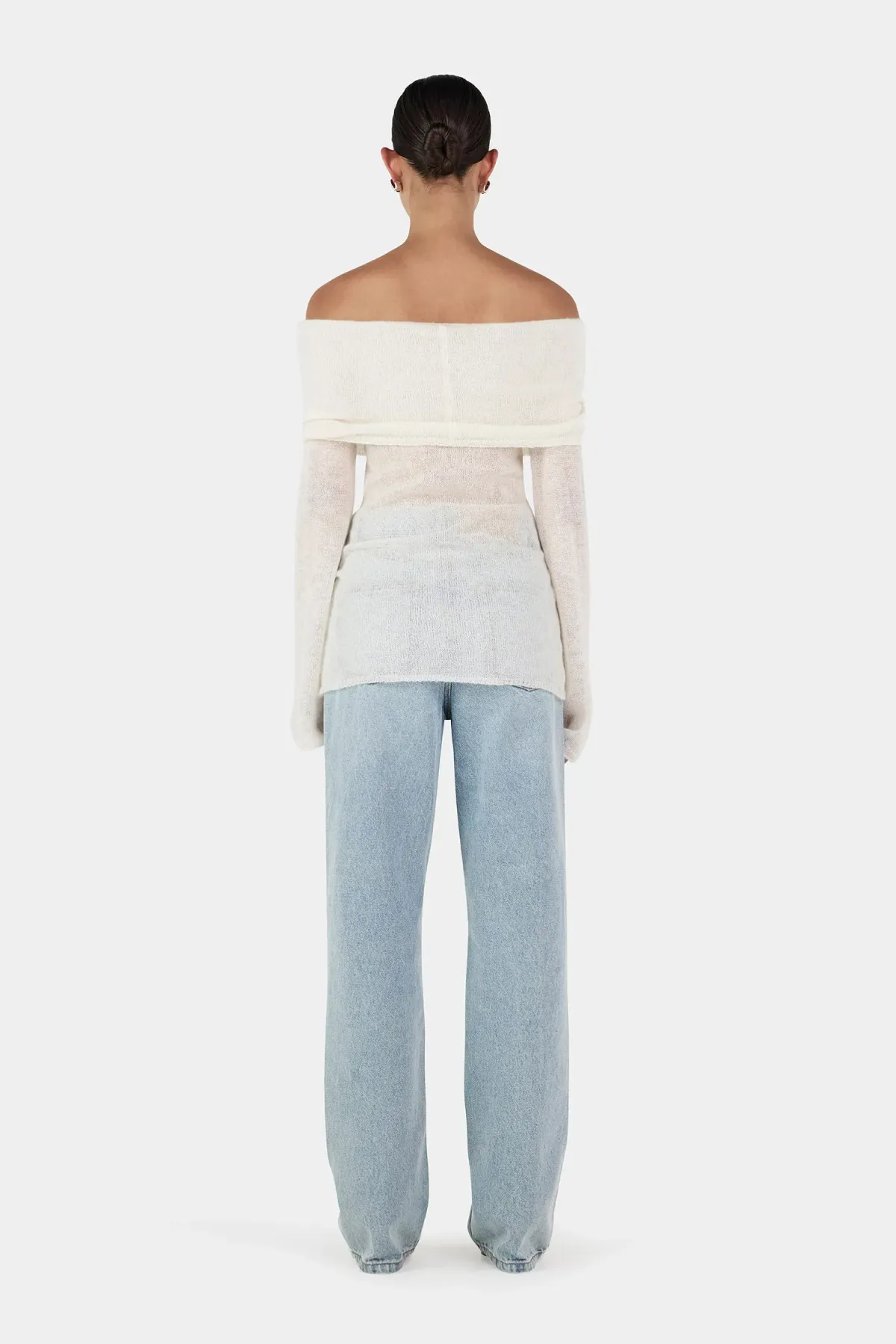 Hansen and Gretel Tozzi Knit Top Ivory Size 6 - Image 5