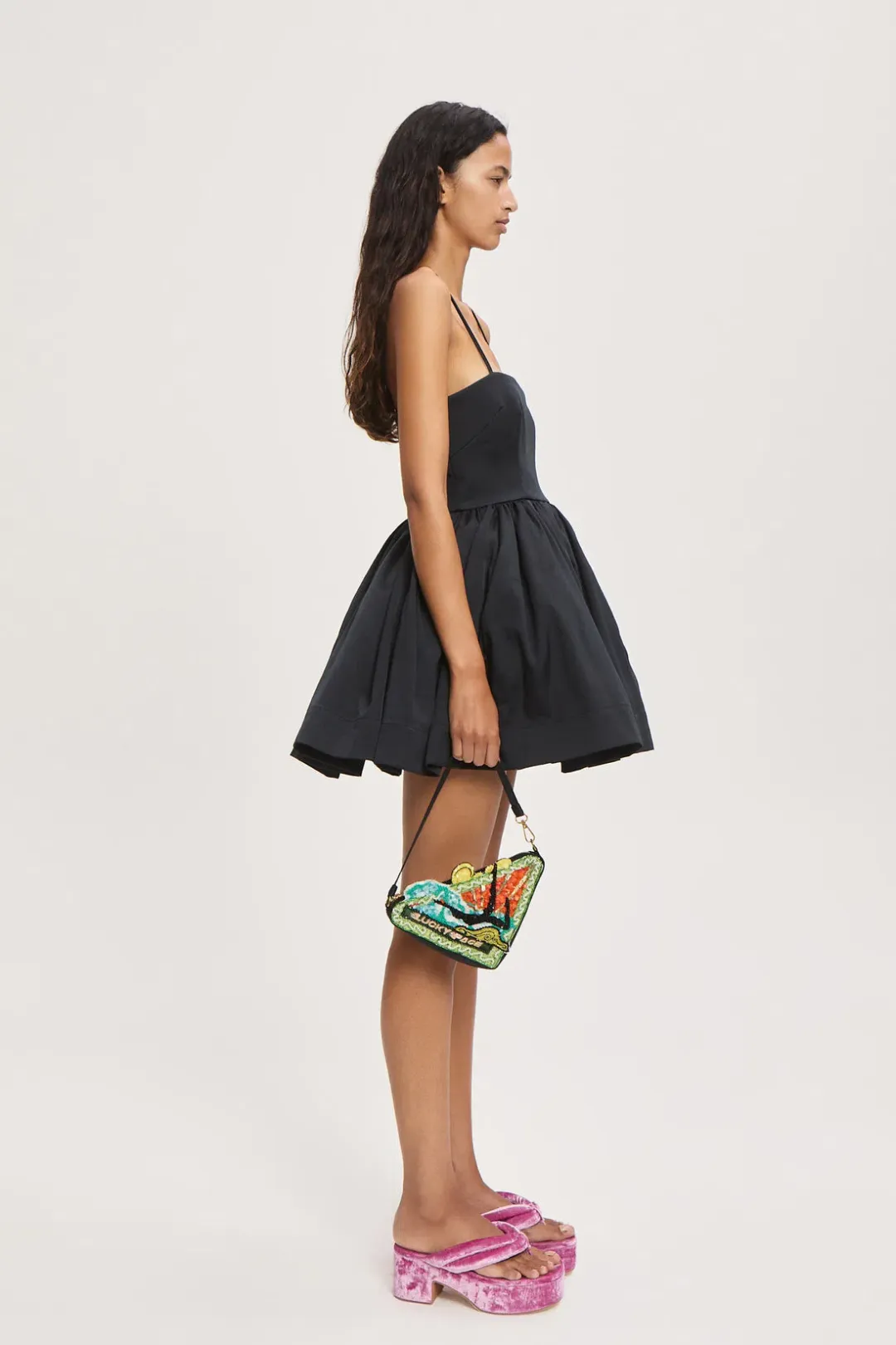 Alemais Ember Mini Dress Black Size 6 for rent on The Volte - main image